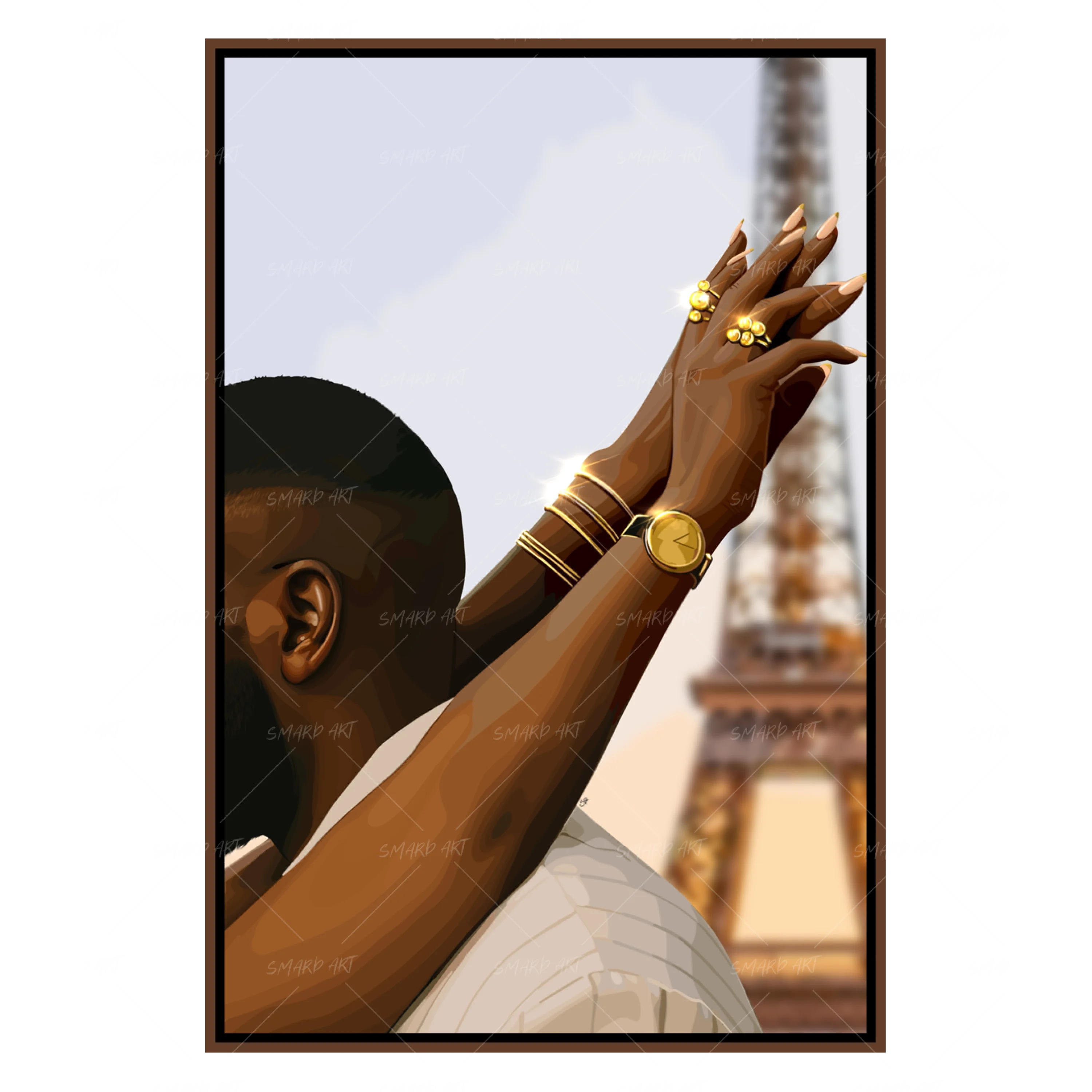 Love Looks Like This-wall art print featuring decorative artistic design suitable for living rooms, offices, and schools by SmardArt. Elevate your space with Black wall art that speaks to culture, identity, and creativity. At Smard, we celebrate artistry made with melanin, bringing powerful and inspiring designs to life.