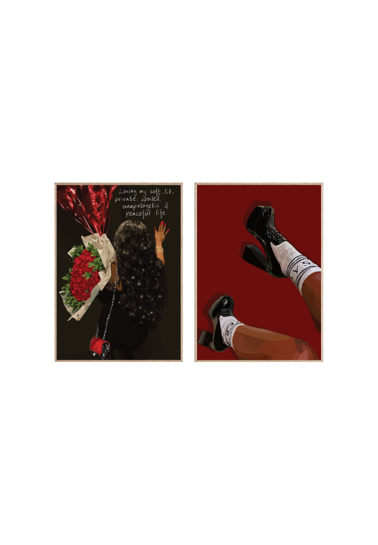 Bundle: Loving My Soft Lit...peaceful Life + Bootz Babe (Red)