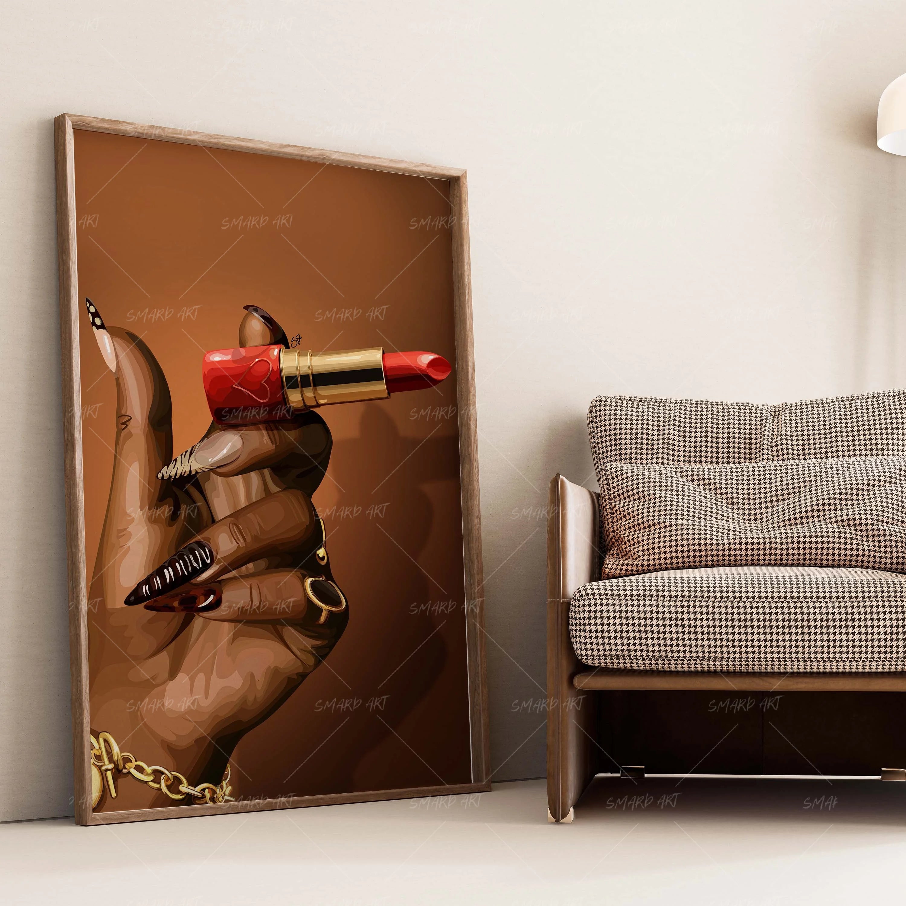 Makeup Break-wall art print featuring decorative artistic design suitable for living rooms, offices, and schools by SmardArt. Elevate your space with Black wall art that speaks to culture, identity, and creativity. At Smard, we celebrate artistry made with melanin, bringing powerful and inspiring designs to life.