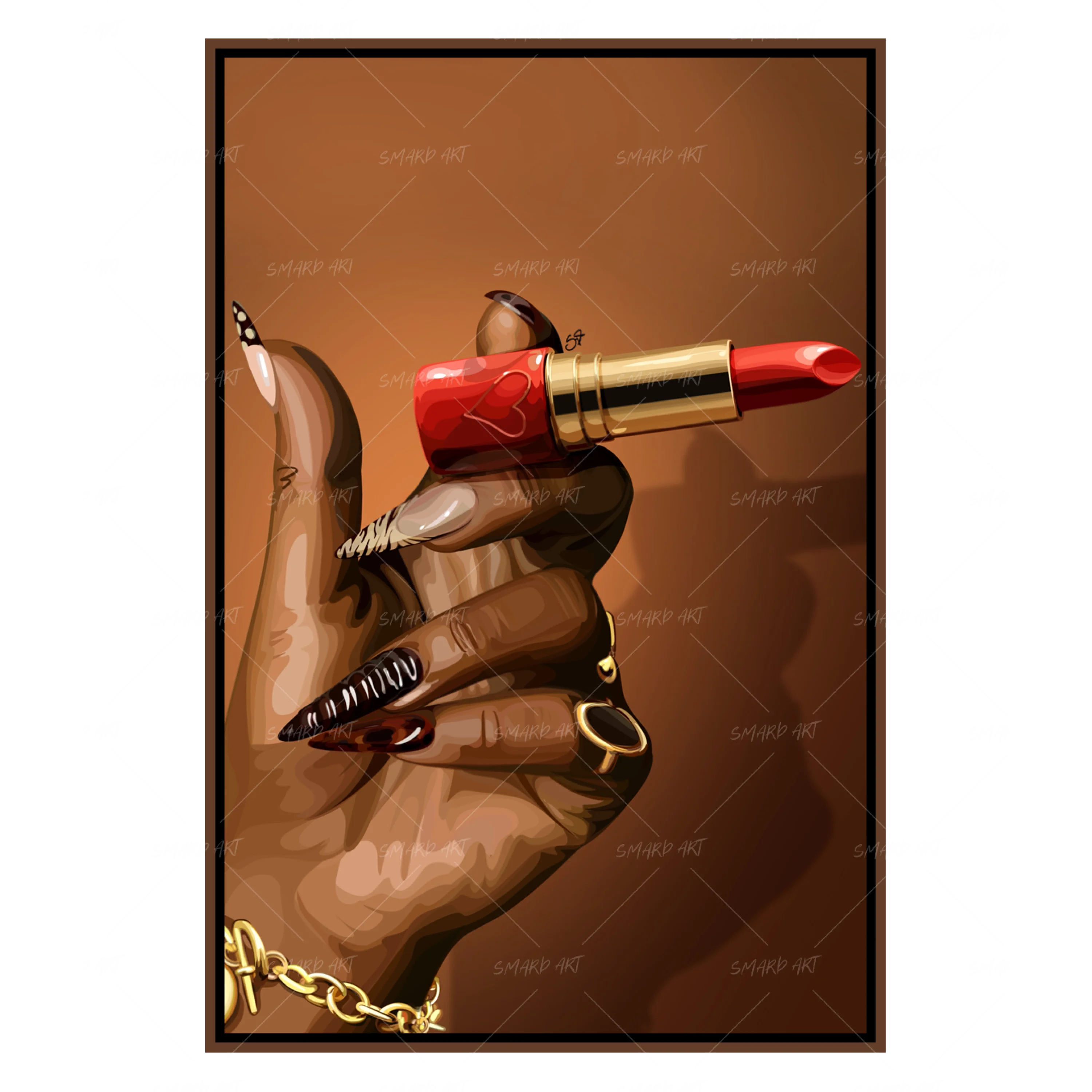 Makeup Break Demo 27-wall art print featuring decorative artistic design suitable for living rooms, offices, and schools by SmardArt