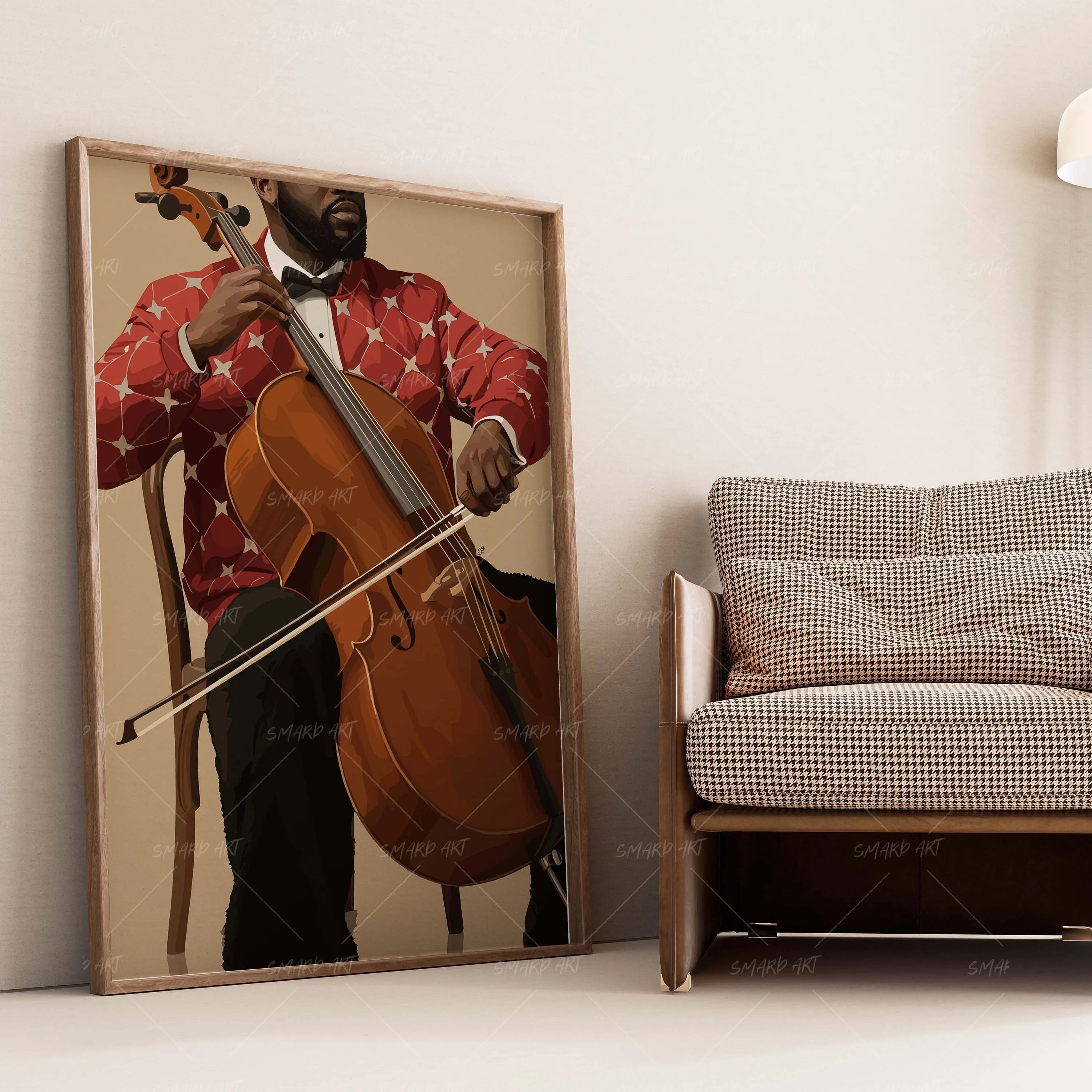 Melody Man-wall art print featuring decorative artistic design suitable for living rooms, offices, and schools by SmardArt. Elevate your space with Black wall art that speaks to culture, identity, and creativity. At Smard, we celebrate artistry made with melanin, bringing powerful and inspiring designs to life.