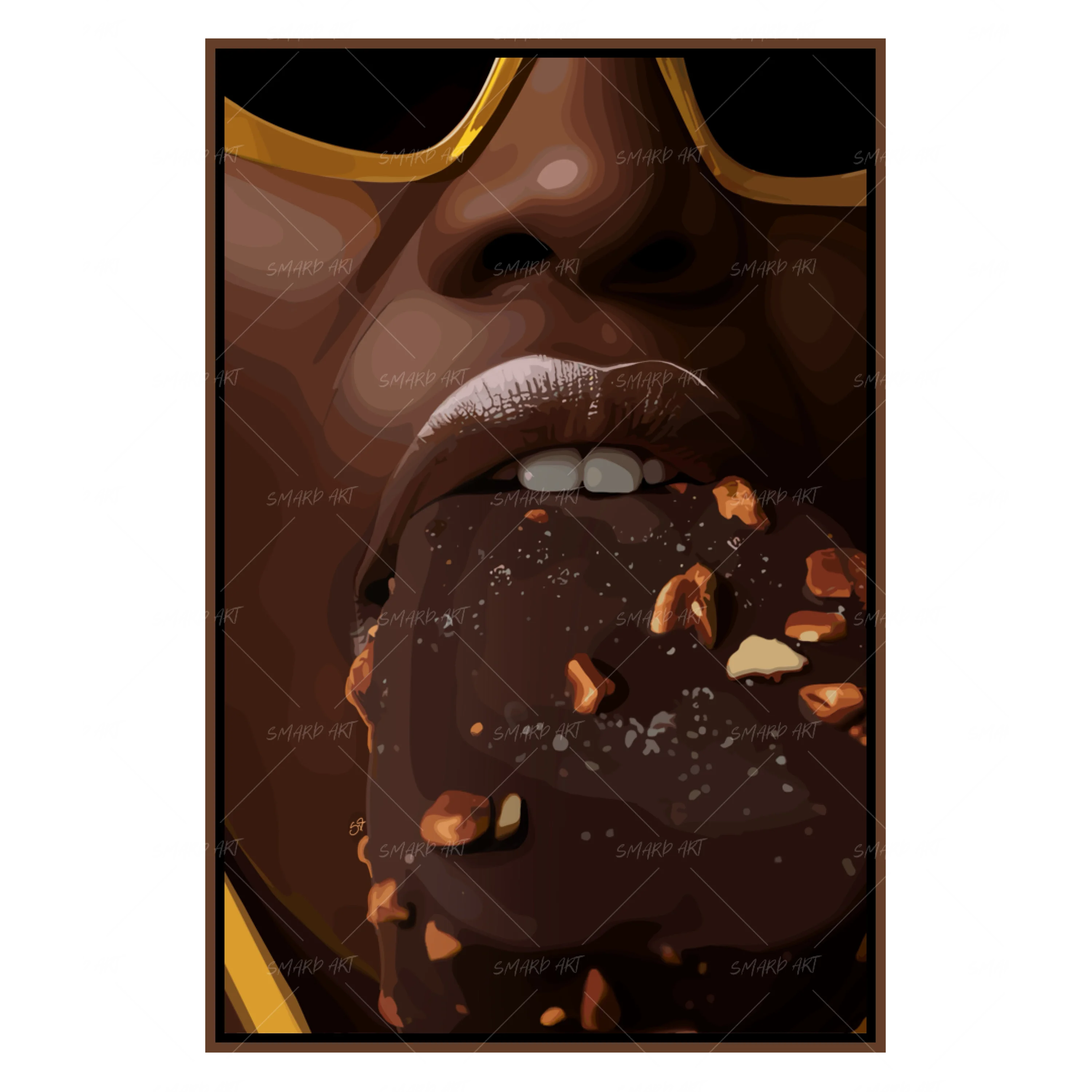 Melted Mood-wall art print featuring decorative artistic design suitable for living rooms, offices, and schools by SmardArt. Elevate your space with Black wall art that speaks to culture, identity, and creativity. At Smard, we celebrate artistry made with melanin, bringing powerful and inspiring designs to life.