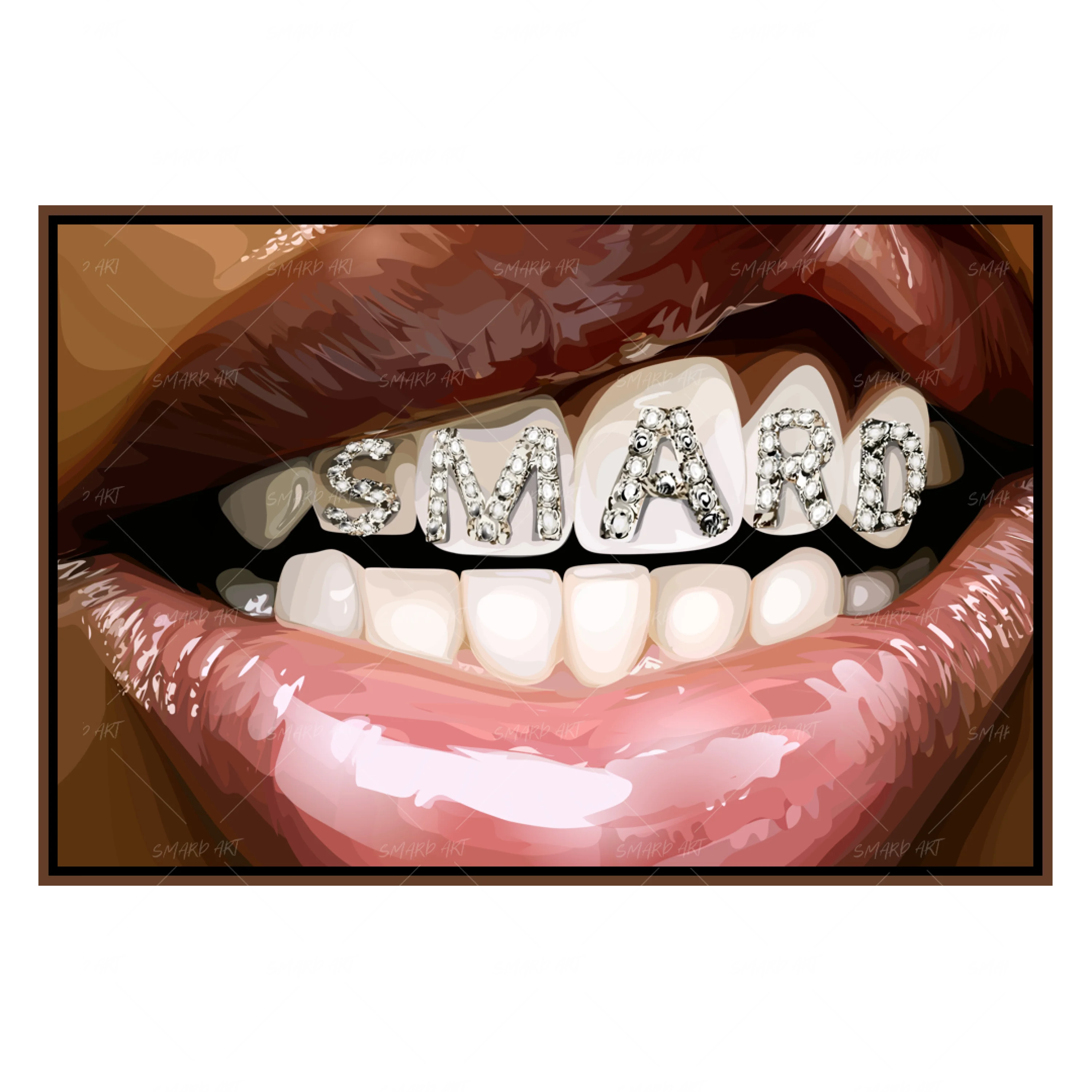 Mouth Pieces-wall art print featuring decorative artistic design suitable for living rooms, offices, and schools by SmardArt. Elevate your space with Black wall art that speaks to culture, identity, and creativity. At Smard, we celebrate artistry made with melanin, bringing powerful and inspiring designs to life.