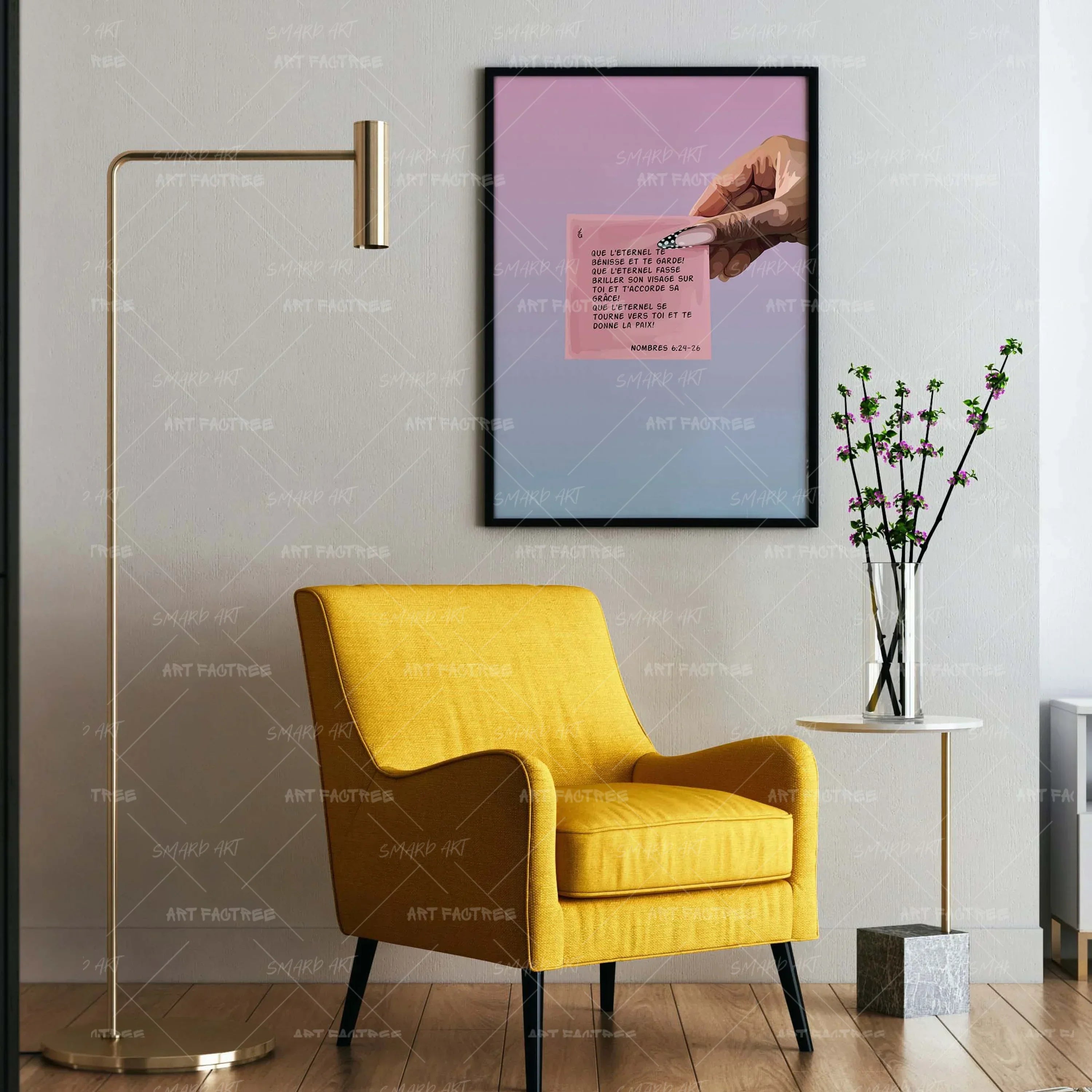 Nombres 6:24-26-wall art print featuring decorative artistic design suitable for living rooms, offices, and schools by SmardArt. Elevate your space with Black wall art that speaks to culture, identity, and creativity. At Smard, we celebrate artistry made with melanin, bringing powerful and inspiring designs to life.