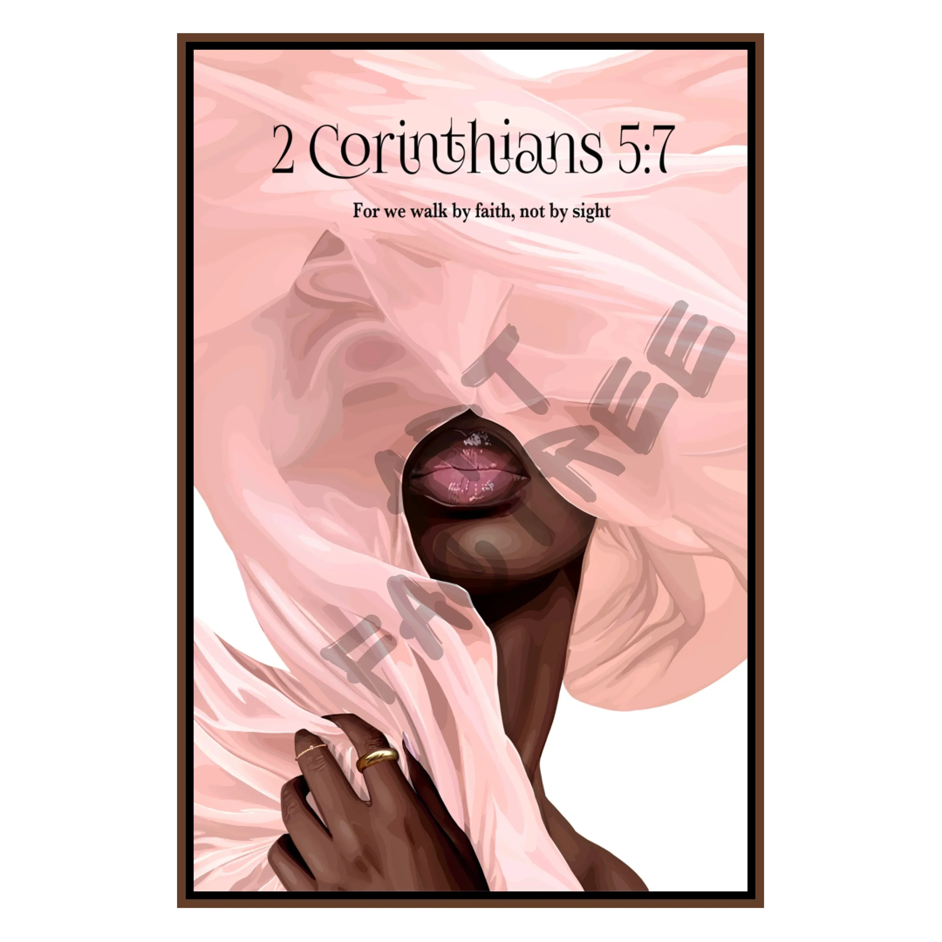 Not By Sight-wall art print featuring decorative artistic design suitable for living rooms, offices, and schools by SmardArt. Elevate your space with Black wall art that speaks to culture, identity, and creativity. At Smard, we celebrate artistry made with melanin, bringing powerful and inspiring designs to life.