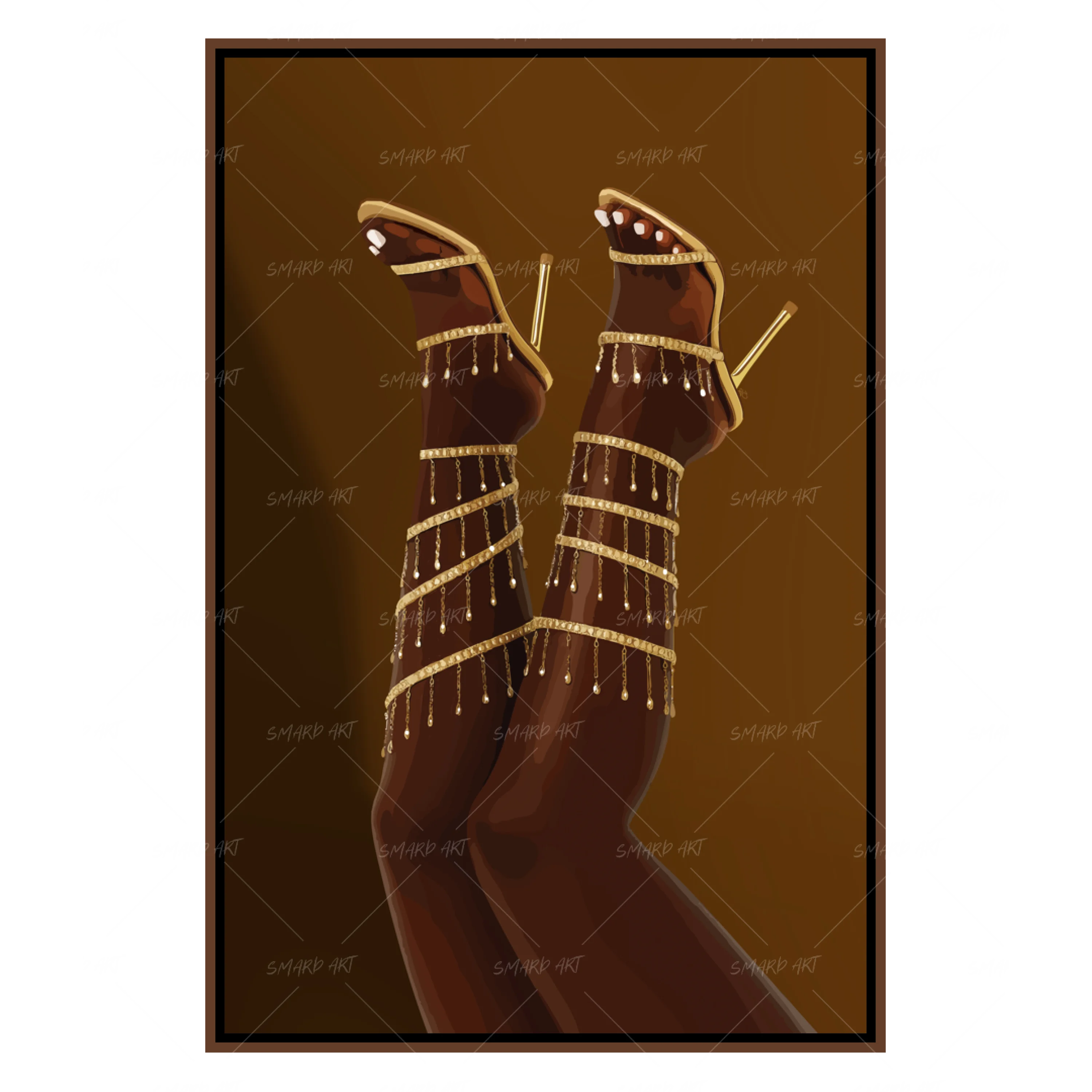 On Pointe-wall art print featuring decorative artistic design suitable for living rooms, offices, and schools by SmardArt. Elevate your space with Black wall art that speaks to culture, identity, and creativity. At Smard, we celebrate artistry made with melanin, bringing powerful and inspiring designs to life.