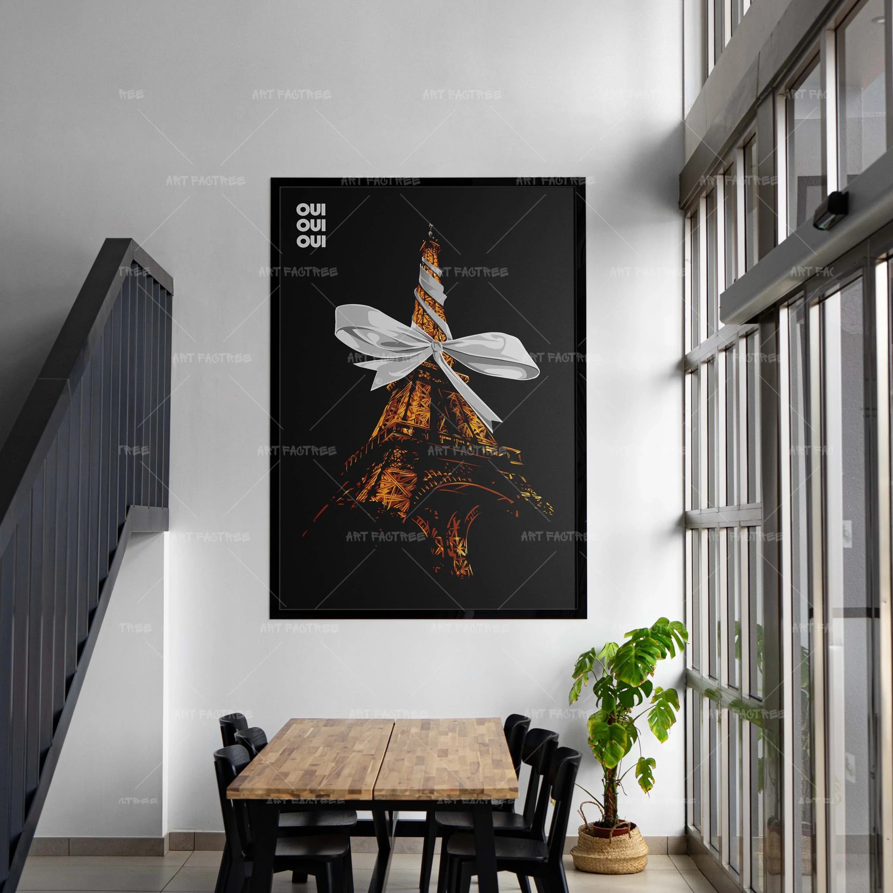 Oui Oui Oui (Smard X Anaya)-wall art print featuring decorative artistic design suitable for living rooms, offices, and schools by SmardArt. Elevate your space with Black wall art that speaks to culture, identity, and creativity. At Smard, we celebrate artistry made with melanin, bringing powerful and inspiring designs to life.