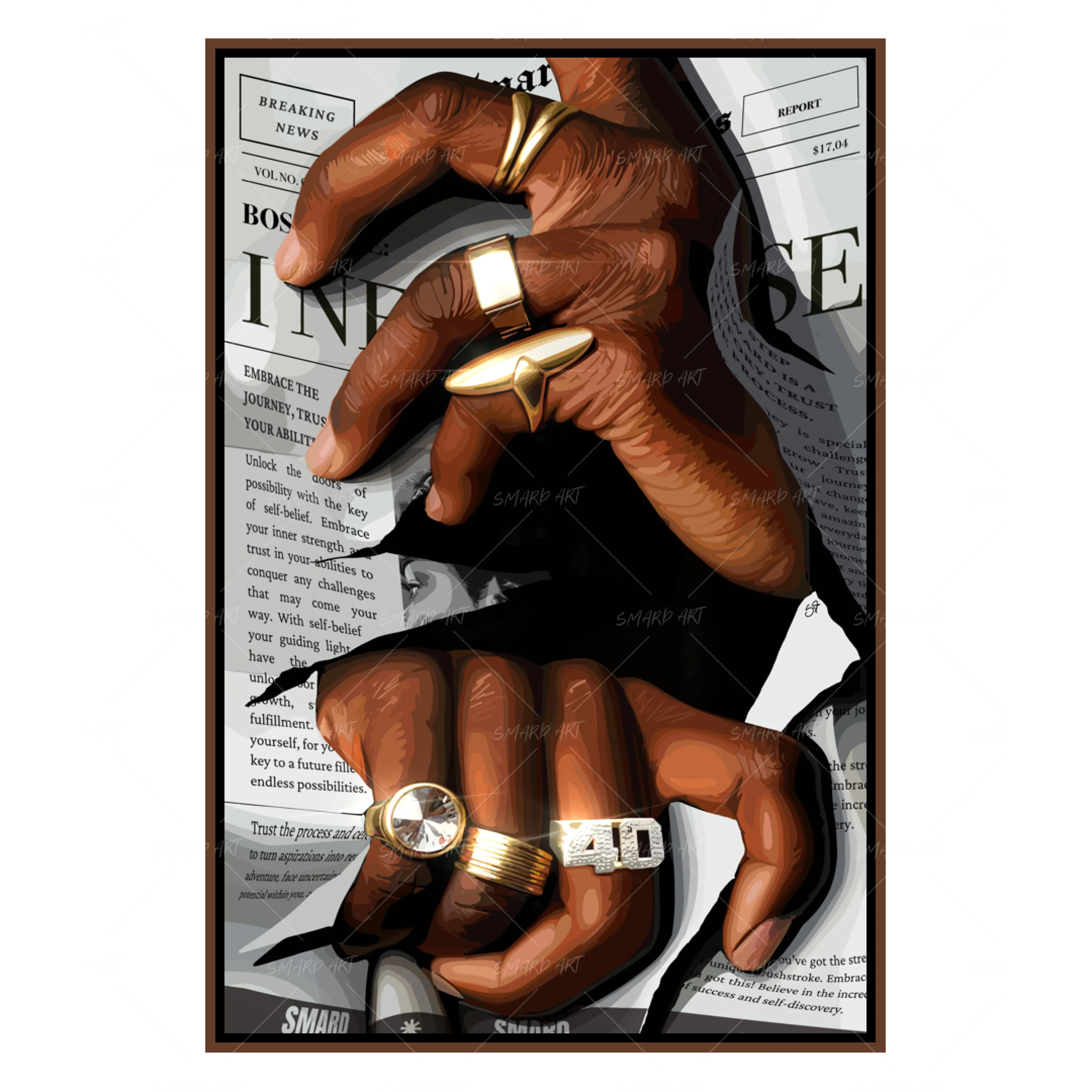 On To New-wall art print featuring decorative artistic design suitable for living rooms, offices, and schools by SmardArt. Elevate your space with Black wall art that speaks to culture, identity, and creativity. At Smard, we celebrate artistry made with melanin, bringing powerful and inspiring designs to life.