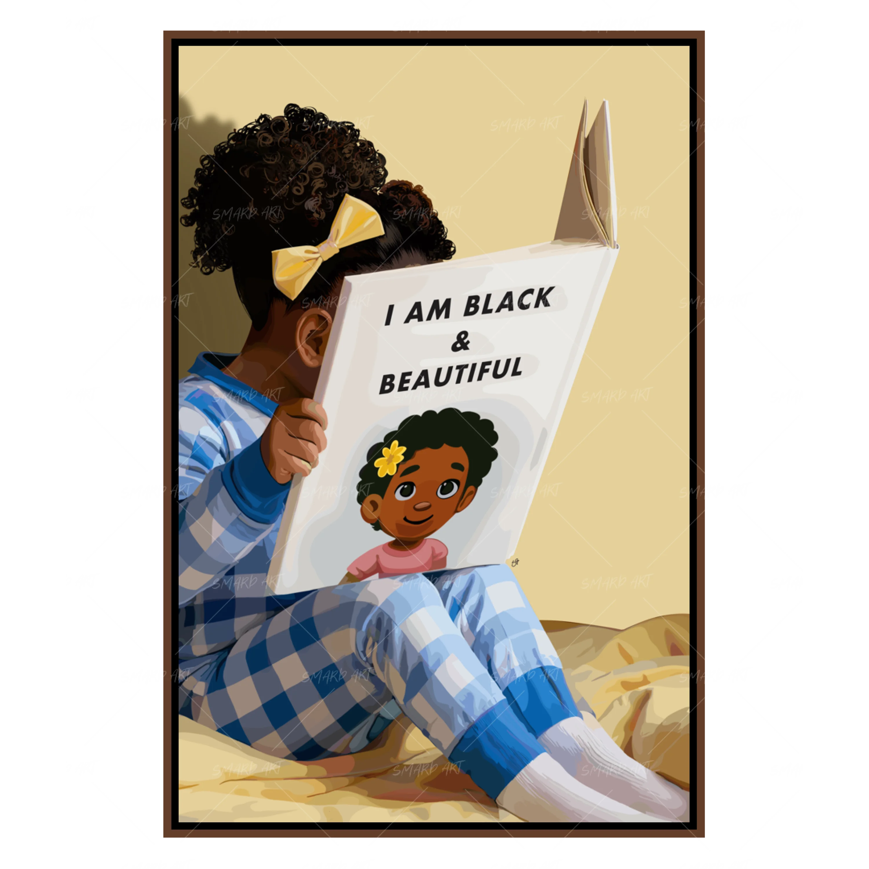 Pages Of Power-wall art print featuring decorative artistic design suitable for living rooms, offices, and schools by SmardArt. Elevate your space with Black wall art that speaks to culture, identity, and creativity. At Smard, we celebrate artistry made with melanin, bringing powerful and inspiring designs to life.