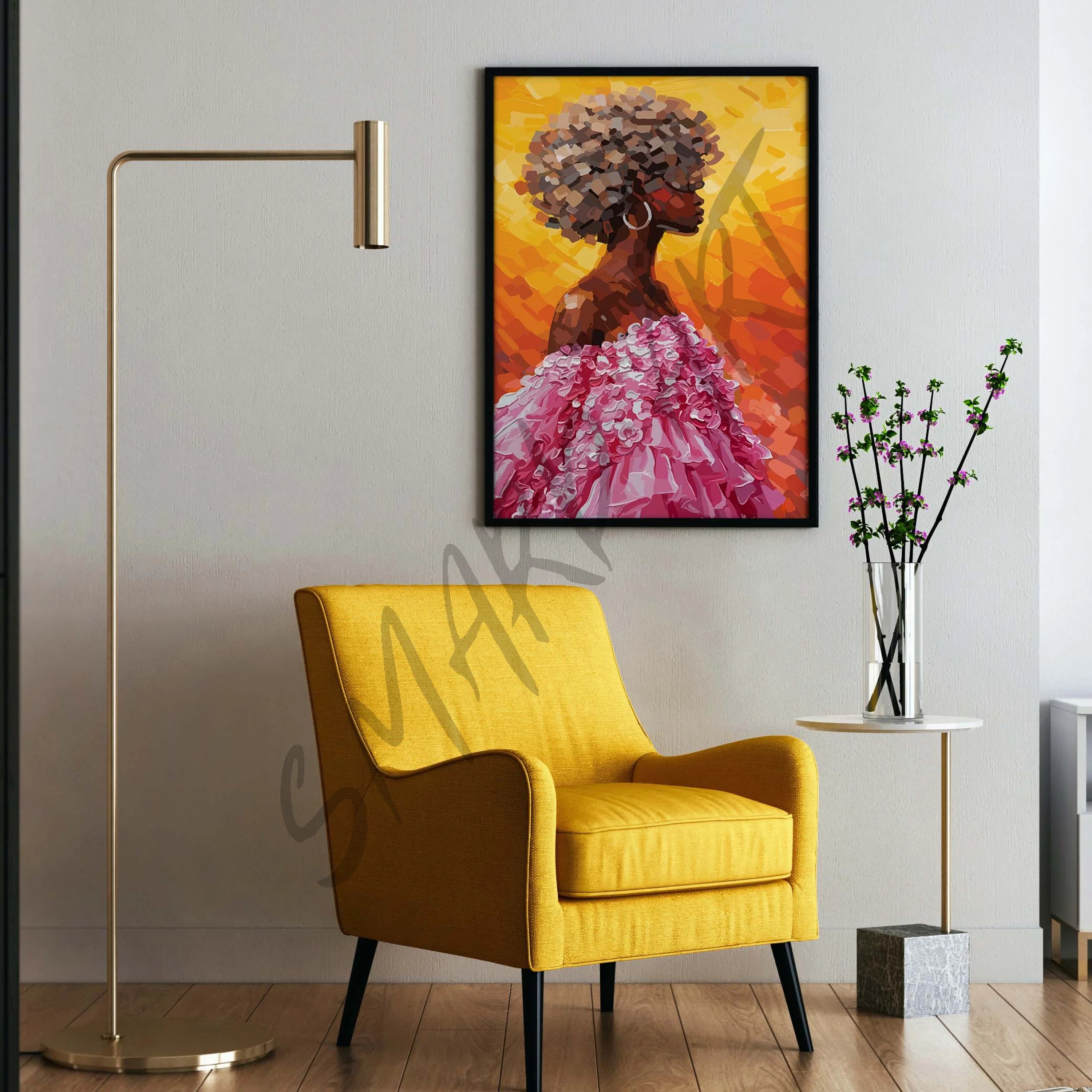 Paint Strokes-wall art print featuring decorative artistic design suitable for living rooms, offices, and schools by SmardArt. Elevate your space with Black wall art that speaks to culture, identity, and creativity. At Smard, we celebrate artistry made with melanin, bringing powerful and inspiring designs to life.