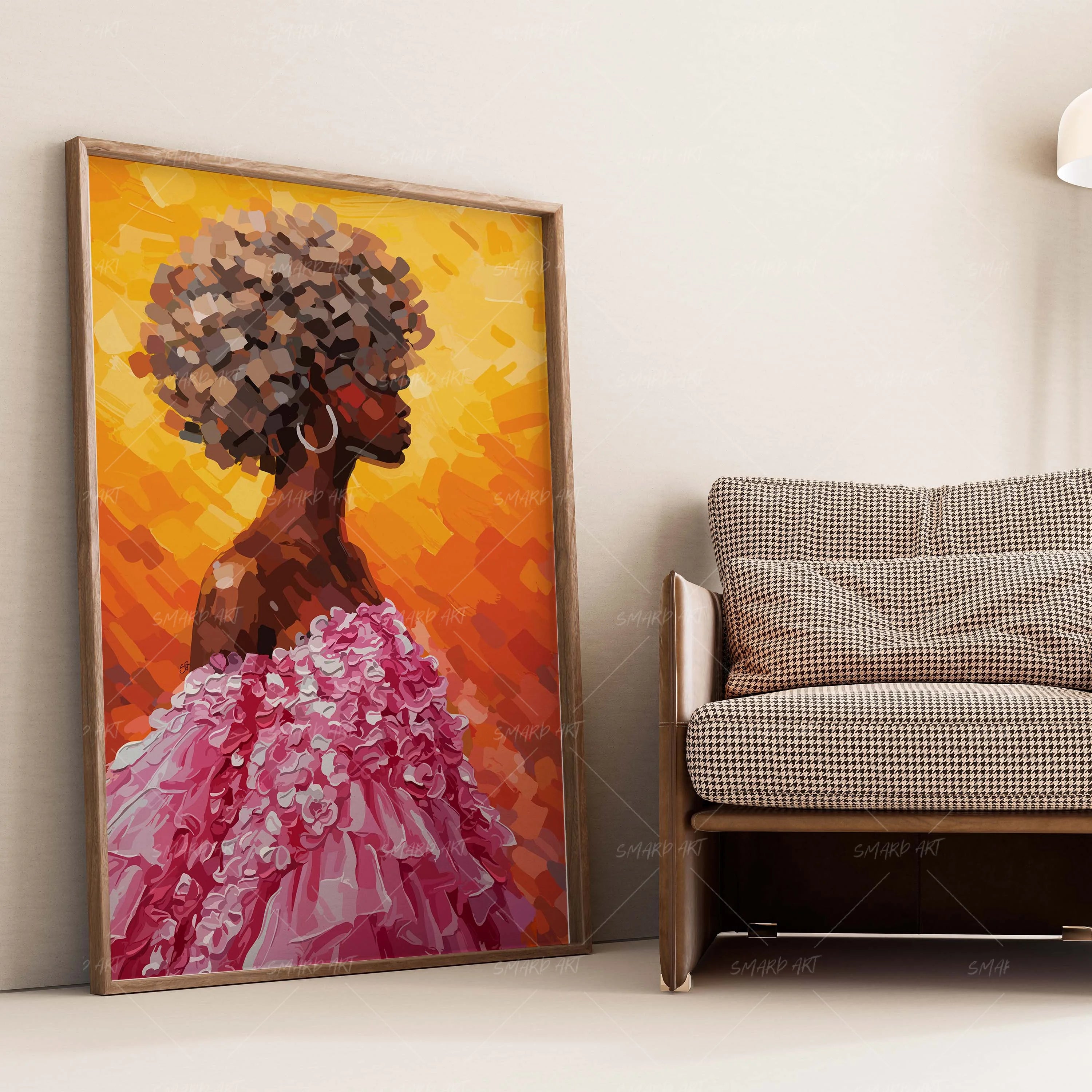 Paint Strokes-wall art print featuring decorative artistic design suitable for living rooms, offices, and schools by SmardArt. Elevate your space with Black wall art that speaks to culture, identity, and creativity. At Smard, we celebrate artistry made with melanin, bringing powerful and inspiring designs to life.