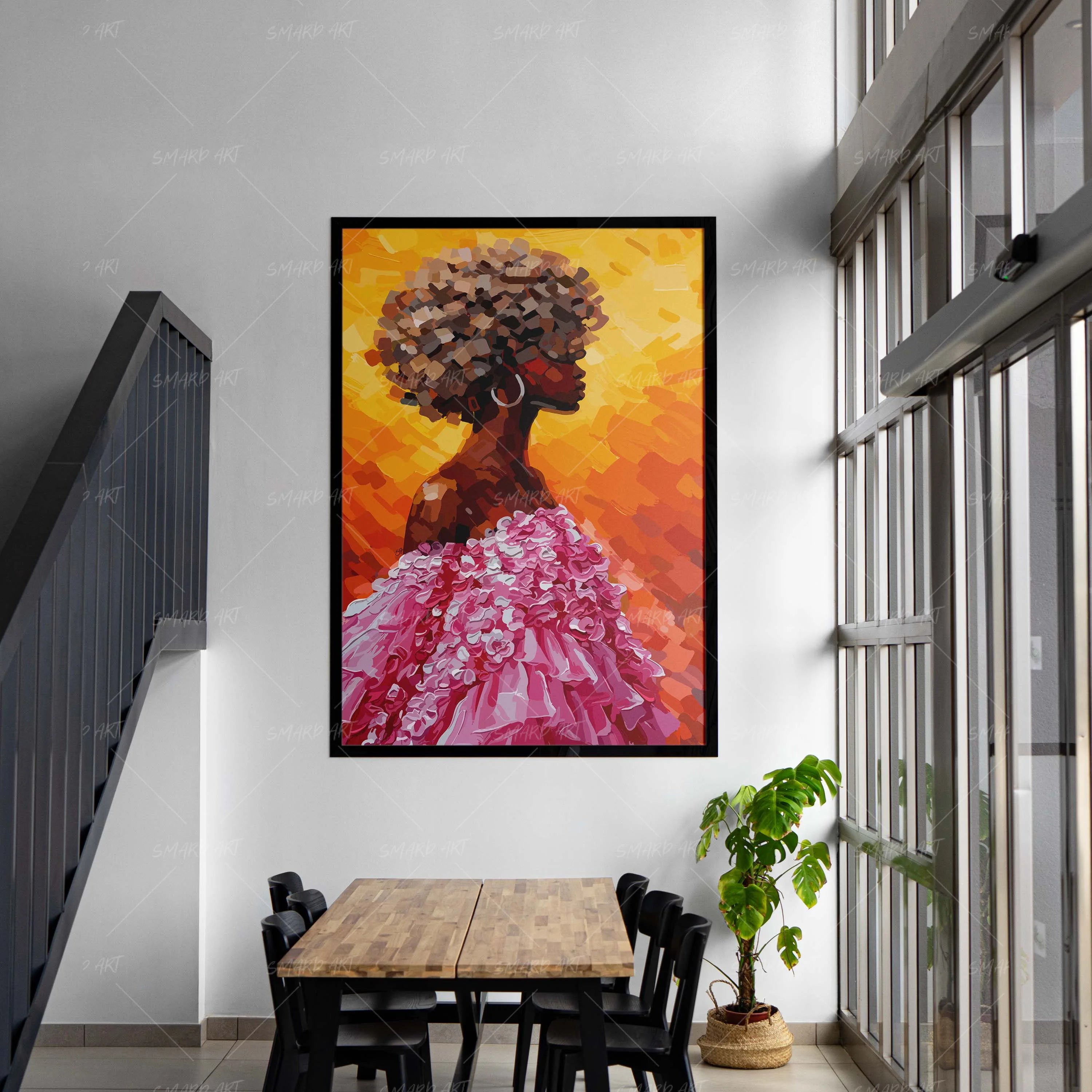 Paint Strokes-wall art print featuring decorative artistic design suitable for living rooms, offices, and schools by SmardArt. Elevate your space with Black wall art that speaks to culture, identity, and creativity. At Smard, we celebrate artistry made with melanin, bringing powerful and inspiring designs to life.