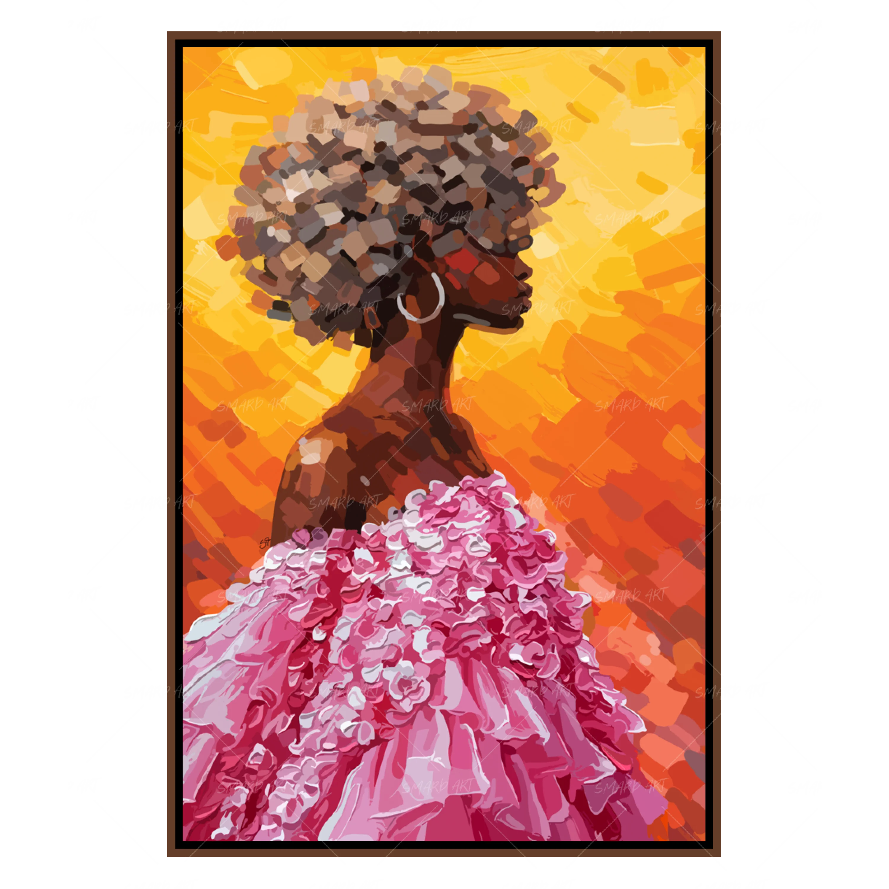 Paint Strokes-wall art print featuring decorative artistic design suitable for living rooms, offices, and schools by SmardArt. Elevate your space with Black wall art that speaks to culture, identity, and creativity. At Smard, we celebrate artistry made with melanin, bringing powerful and inspiring designs to life.