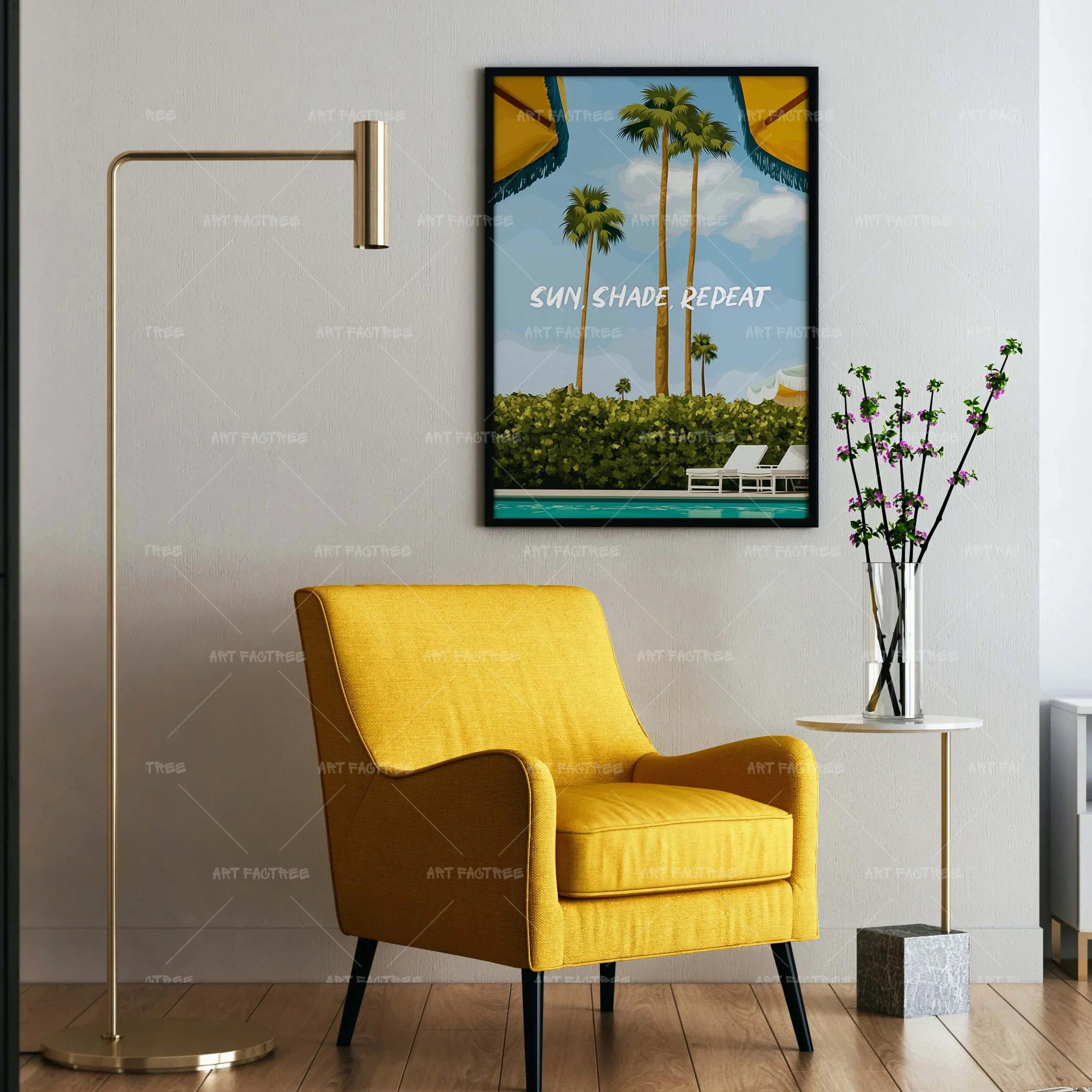 Palm Side (Smard X Anaya)-wall art print featuring decorative artistic design suitable for living rooms, offices, and schools by SmardArt. Elevate your space with Black wall art that speaks to culture, identity, and creativity. At Smard, we celebrate artistry made with melanin, bringing powerful and inspiring designs to life.