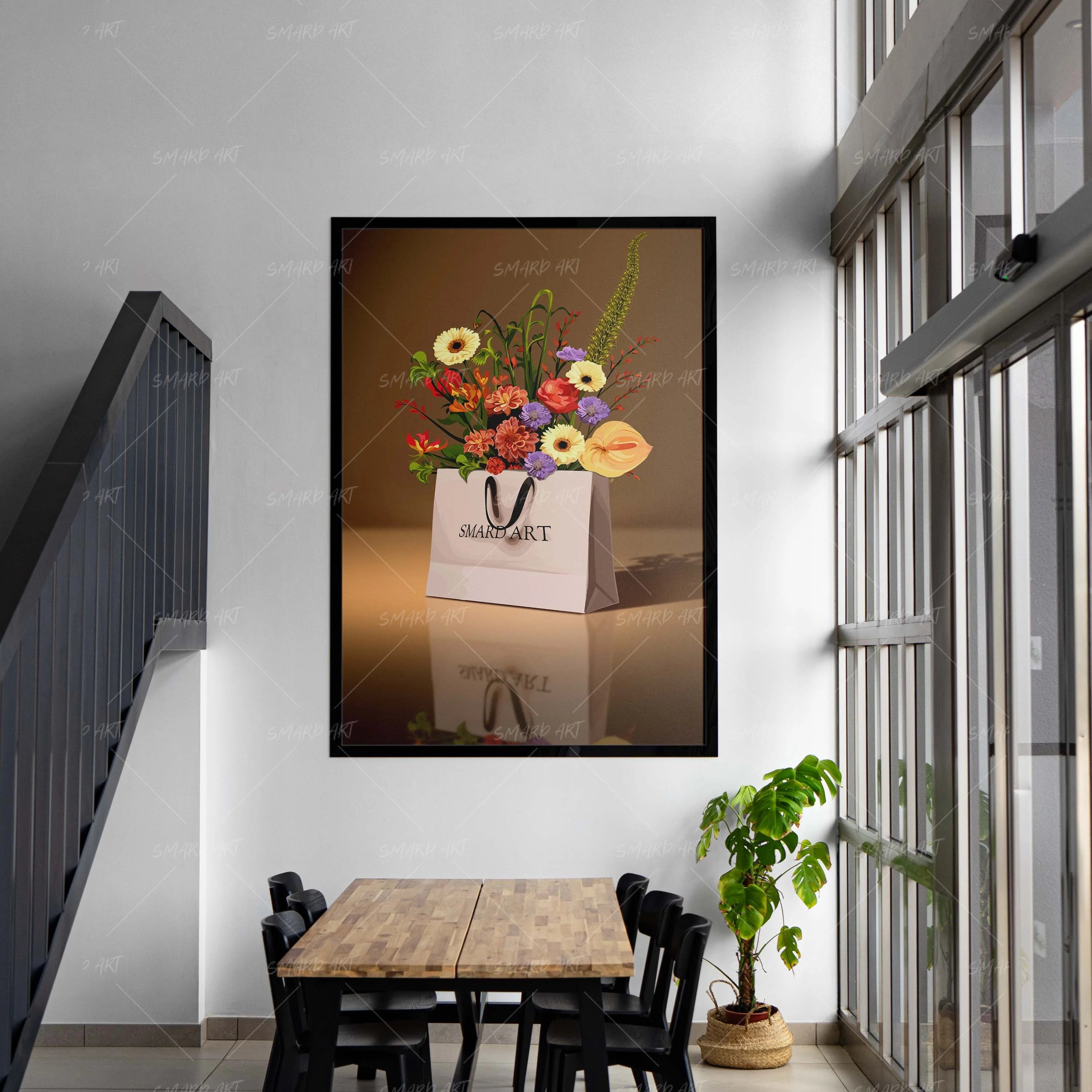 Paper Petals-wall art print featuring decorative artistic design suitable for living rooms, offices, and schools by SmardArt. Elevate your space with Black wall art that speaks to culture, identity, and creativity. At Smard, we celebrate artistry made with melanin, bringing powerful and inspiring designs to life.