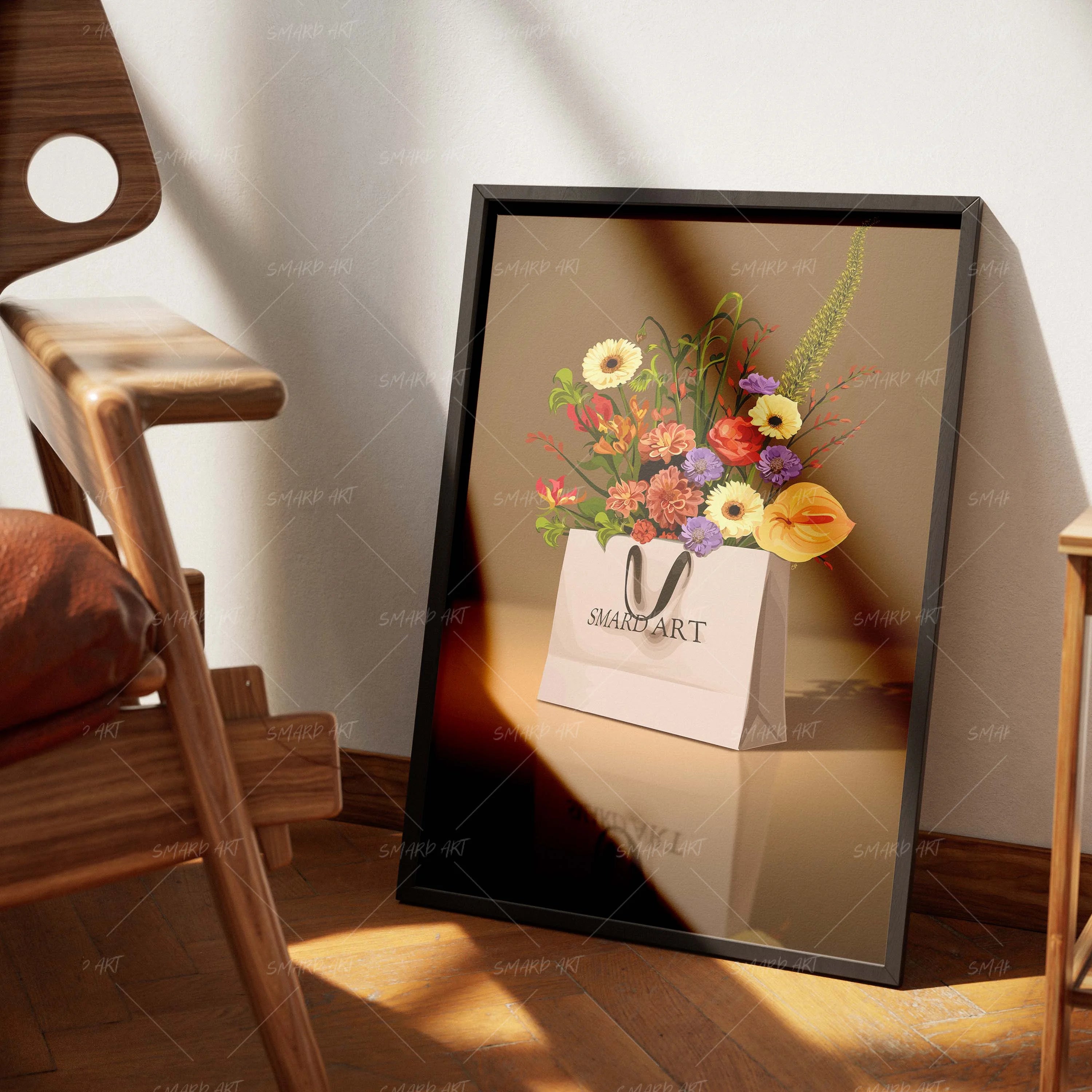 Paper Petals-wall art print featuring decorative artistic design suitable for living rooms, offices, and schools by SmardArt. Elevate your space with Black wall art that speaks to culture, identity, and creativity. At Smard, we celebrate artistry made with melanin, bringing powerful and inspiring designs to life.