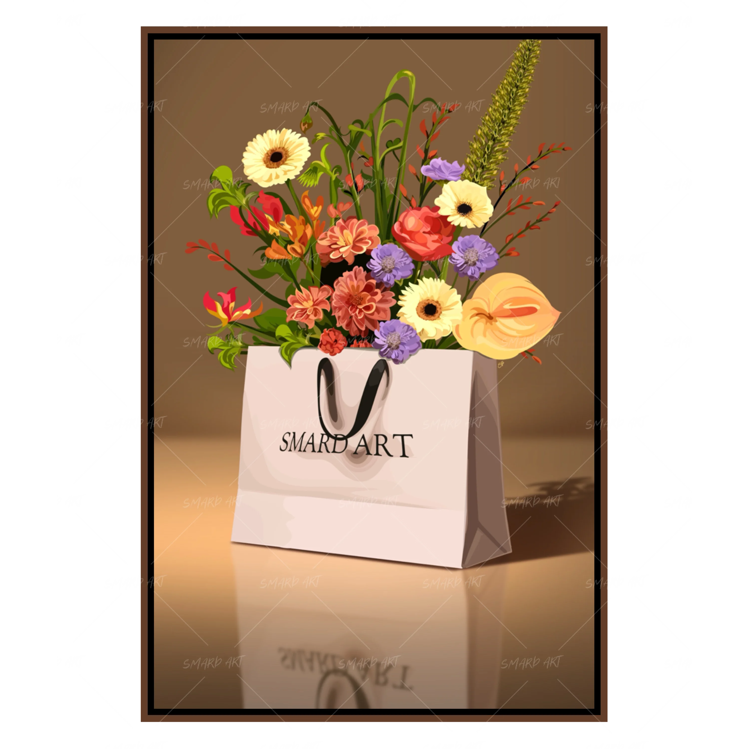 Paper Petals-wall art print featuring decorative artistic design suitable for living rooms, offices, and schools by SmardArt. Elevate your space with Black wall art that speaks to culture, identity, and creativity. At Smard, we celebrate artistry made with melanin, bringing powerful and inspiring designs to life.