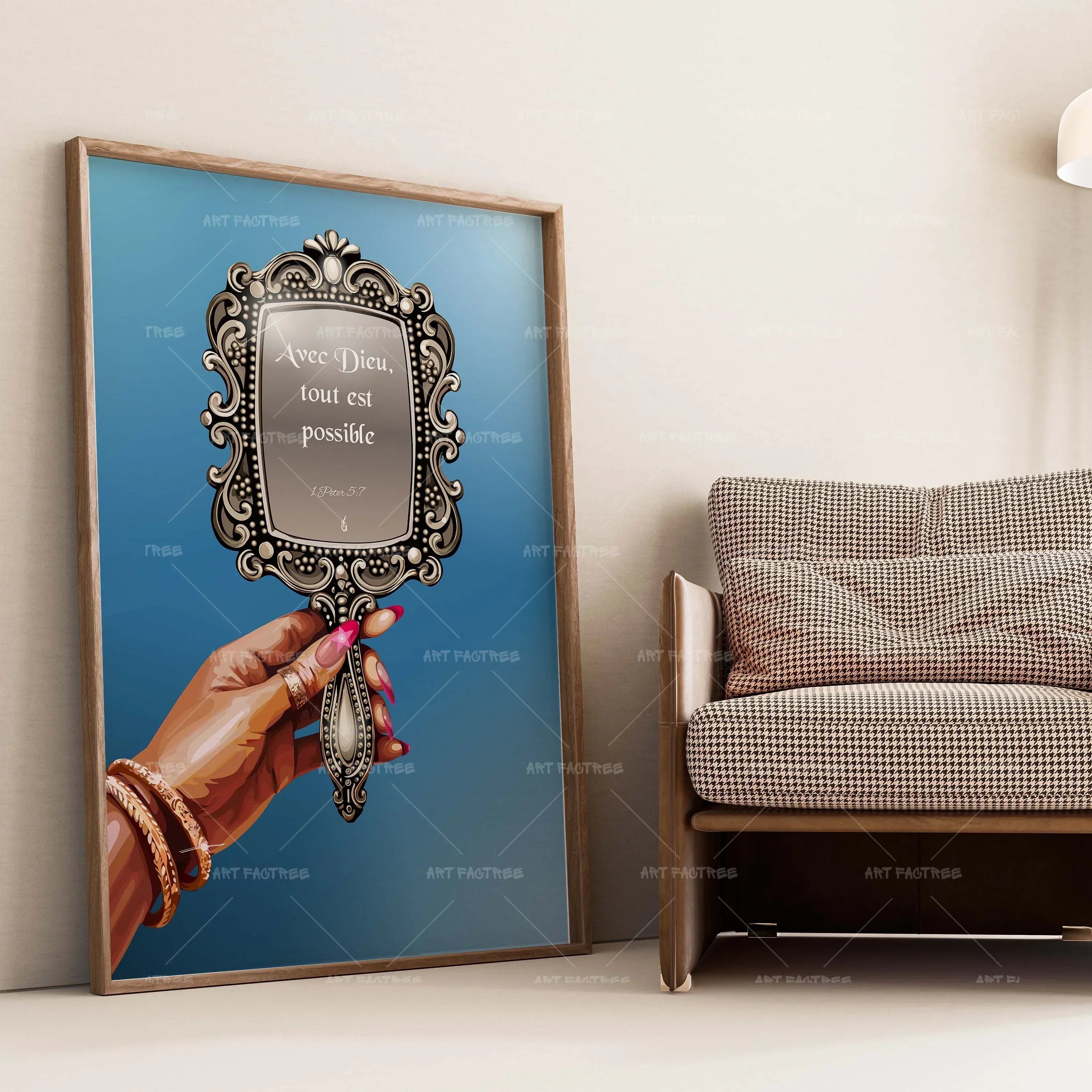 Par Sa Grâce-wall art print featuring decorative artistic design suitable for living rooms, offices, and schools by SmardArt. Elevate your space with Black wall art that speaks to culture, identity, and creativity. At Smard, we celebrate artistry made with melanin, bringing powerful and inspiring designs to life.