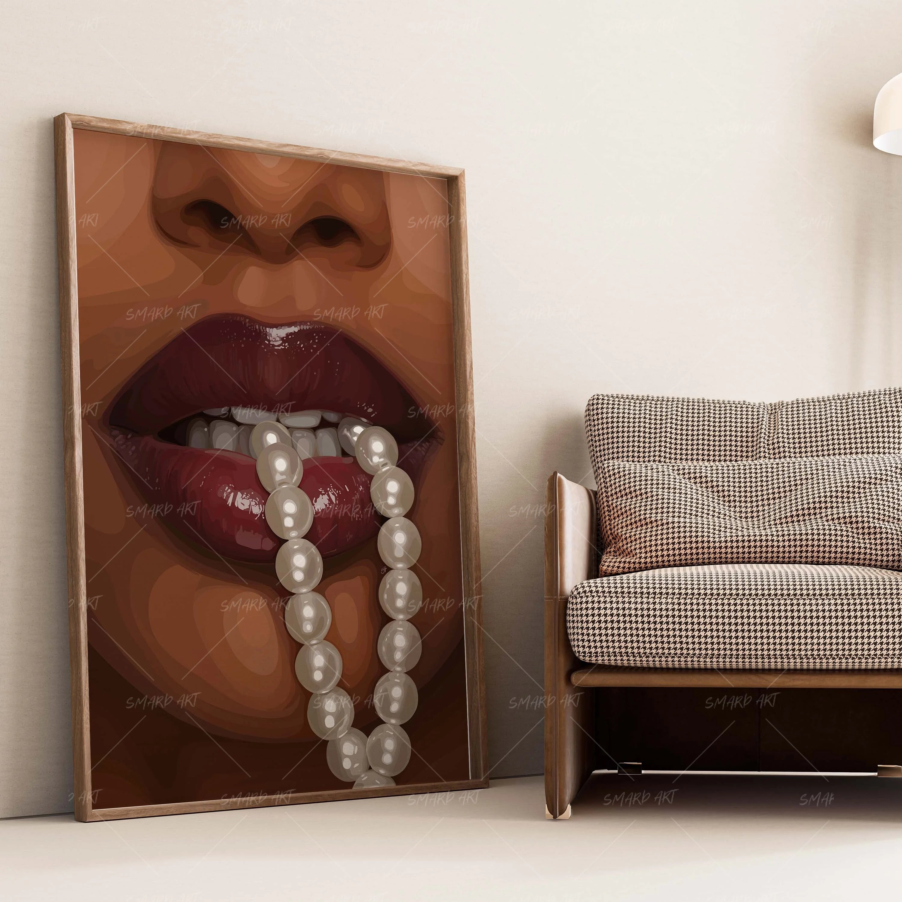 Pearl Byte-wall art print featuring decorative artistic design suitable for living rooms, offices, and schools by SmardArt. Elevate your space with Black wall art that speaks to culture, identity, and creativity. At Smard, we celebrate artistry made with melanin, bringing powerful and inspiring designs to life.