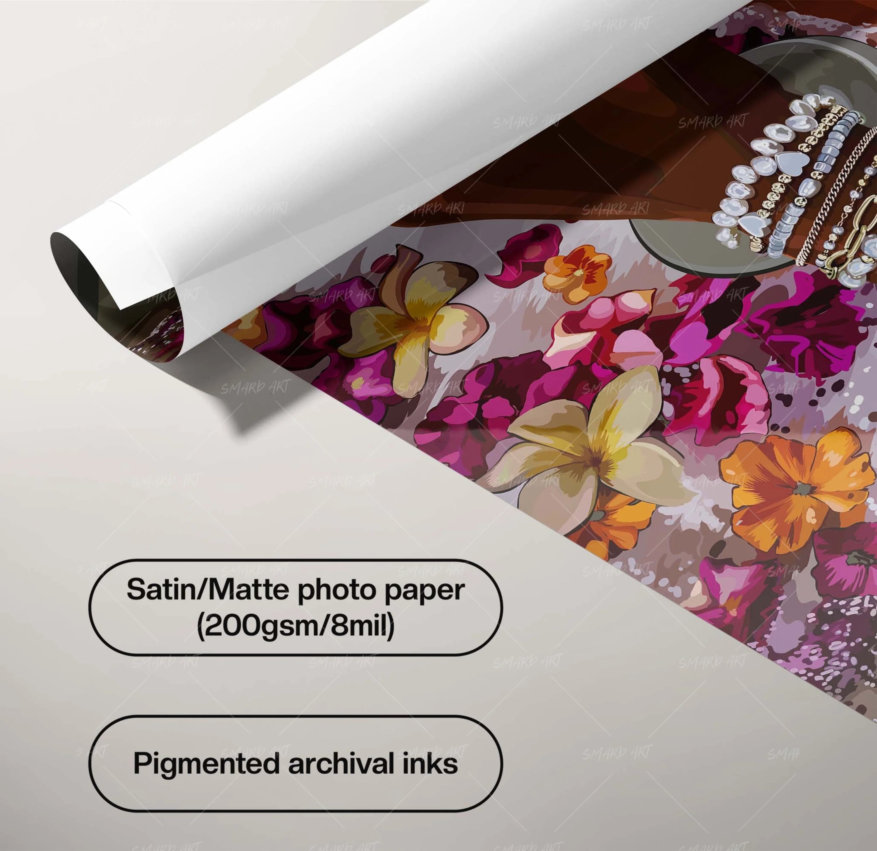 Petal Bath-wall art print featuring decorative artistic design suitable for living rooms, offices, and schools by SmardArt. Elevate your space with Black wall art that speaks to culture, identity, and creativity. At Smard, we celebrate artistry made with melanin, bringing powerful and inspiring designs to life.