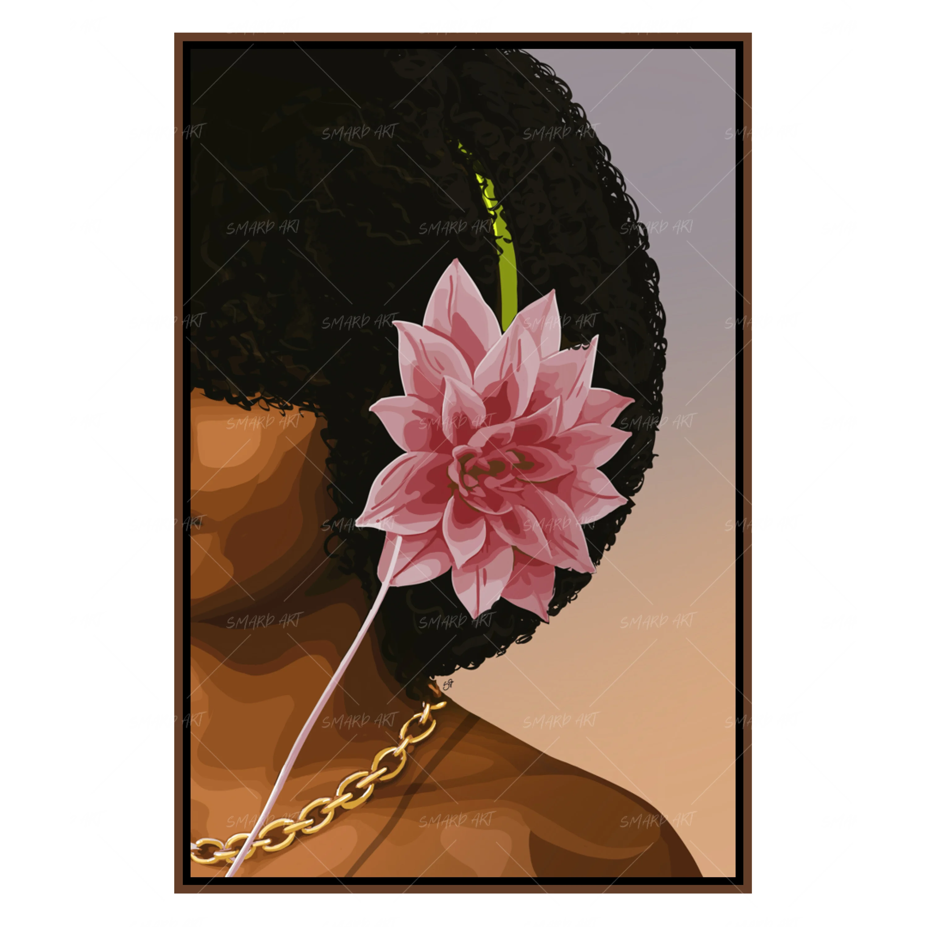 Petal Beats-wall art print featuring decorative artistic design suitable for living rooms, offices, and schools by SmardArt. Elevate your space with Black wall art that speaks to culture, identity, and creativity. At Smard, we celebrate artistry made with melanin, bringing powerful and inspiring designs to life.