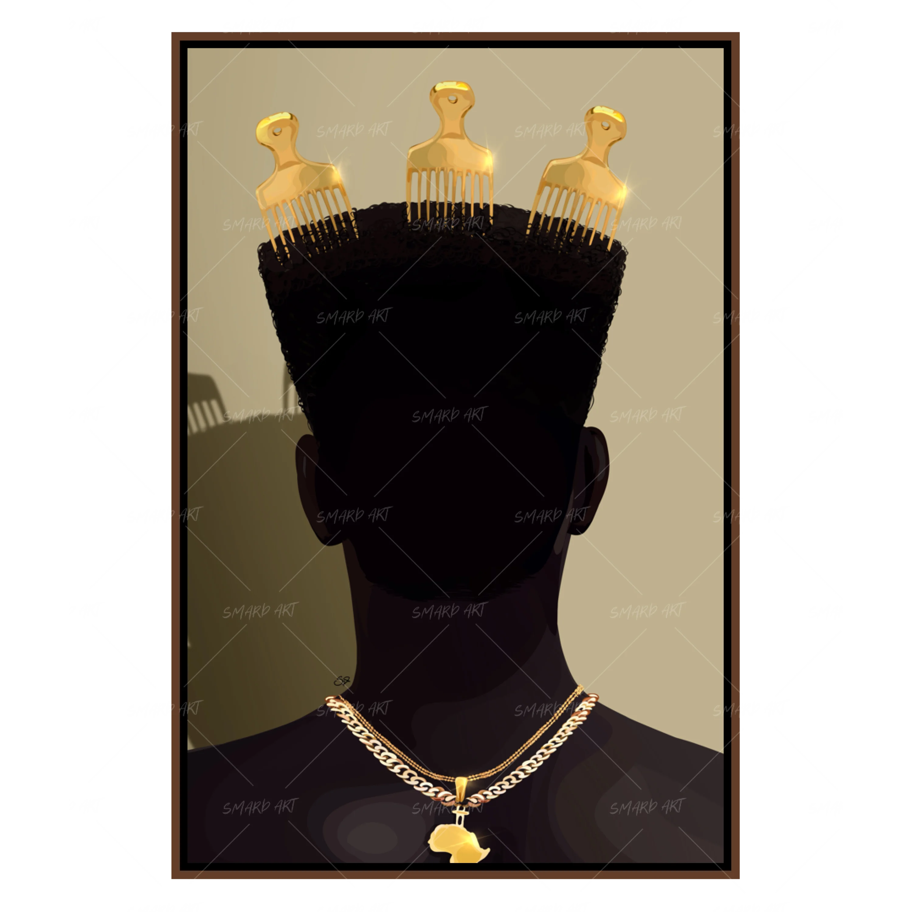 Picked & Proud-wall art print featuring decorative artistic design suitable for living rooms, offices, and schools by SmardArt. Elevate your space with Black wall art that speaks to culture, identity, and creativity. At Smard, we celebrate artistry made with melanin, bringing powerful and inspiring designs to life.