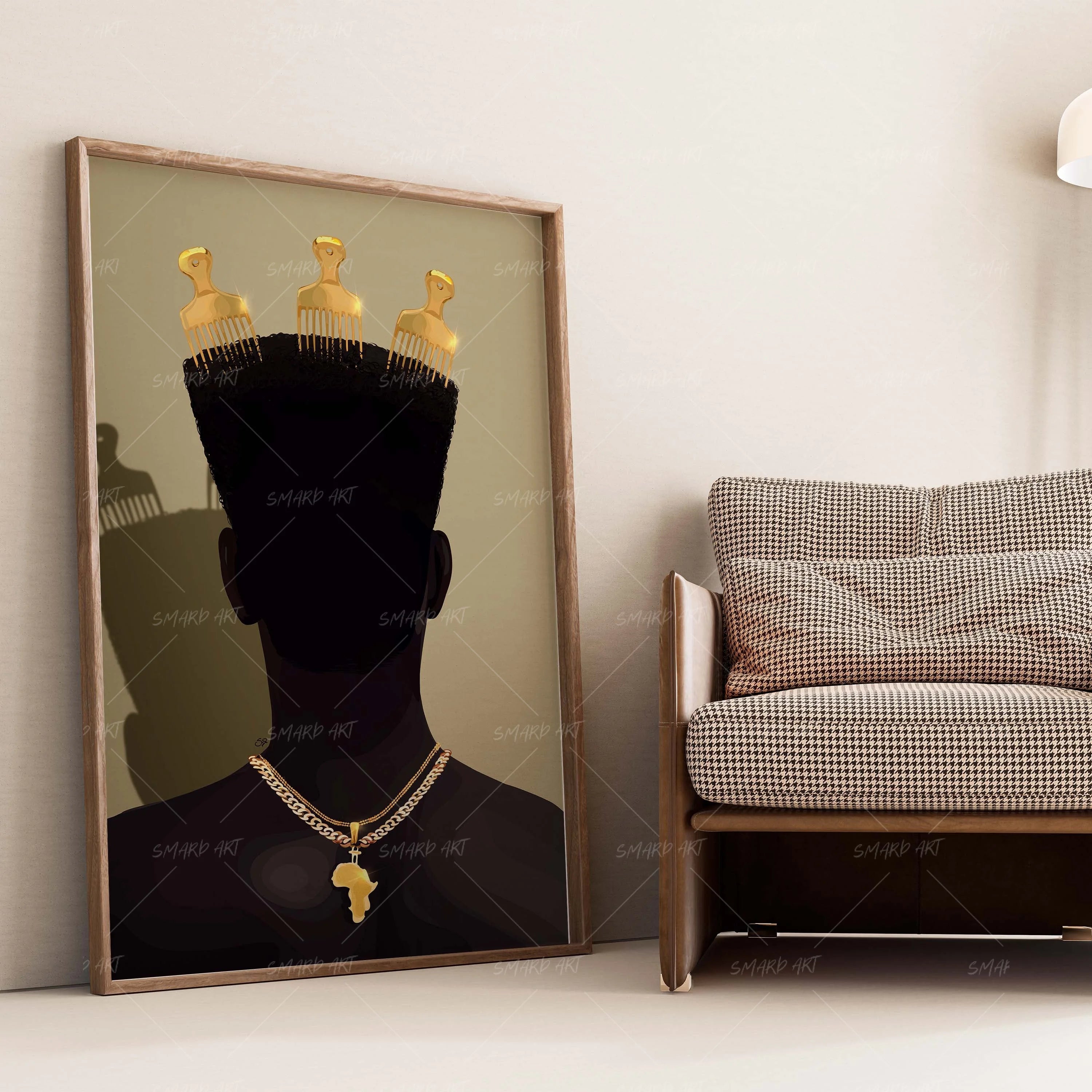 Picked & Proud-wall art print featuring decorative artistic design suitable for living rooms, offices, and schools by SmardArt. Elevate your space with Black wall art that speaks to culture, identity, and creativity. At Smard, we celebrate artistry made with melanin, bringing powerful and inspiring designs to life.