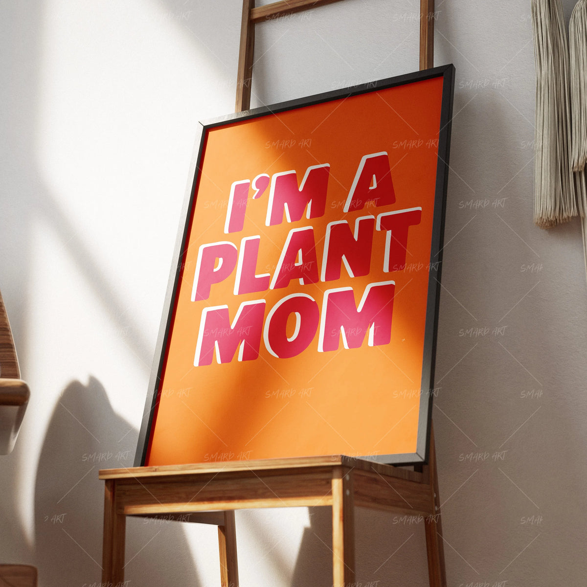 Plant Mom-wall art print featuring decorative artistic design suitable for living rooms, offices, and schools by SmardArt. Elevate your space with Black wall art that speaks to culture, identity, and creativity. At Smard, we celebrate artistry made with melanin, bringing powerful and inspiring designs to life.