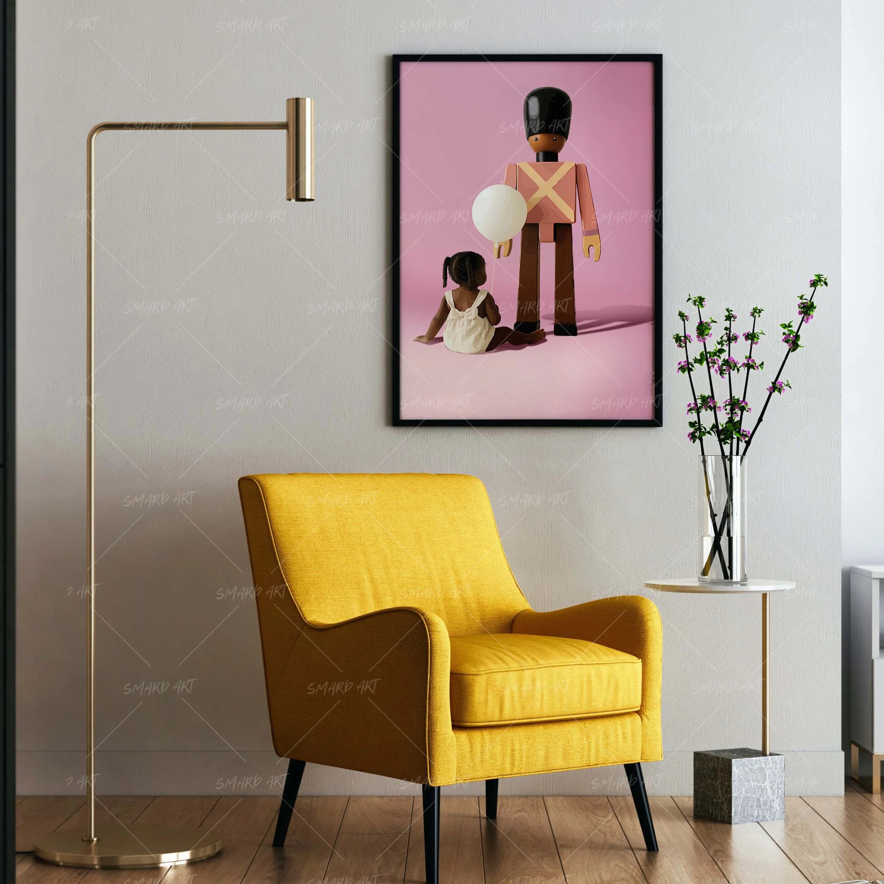Play Guard-wall art print featuring decorative artistic design suitable for living rooms, offices, and schools by SmardArt. Elevate your space with Black wall art that speaks to culture, identity, and creativity. At Smard, we celebrate artistry made with melanin, bringing powerful and inspiring designs to life.