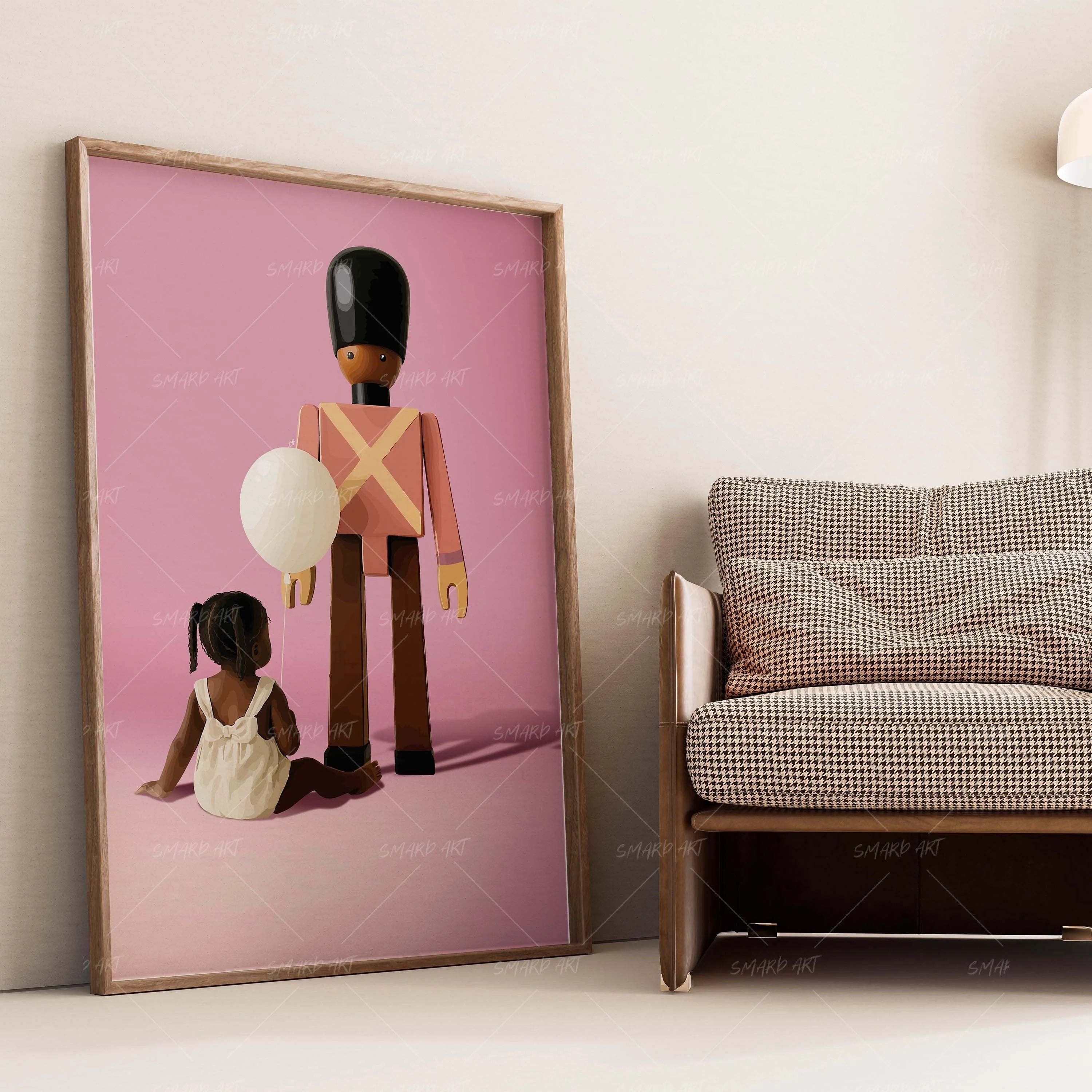 Play Guard-wall art print featuring decorative artistic design suitable for living rooms, offices, and schools by SmardArt. Elevate your space with Black wall art that speaks to culture, identity, and creativity. At Smard, we celebrate artistry made with melanin, bringing powerful and inspiring designs to life.
