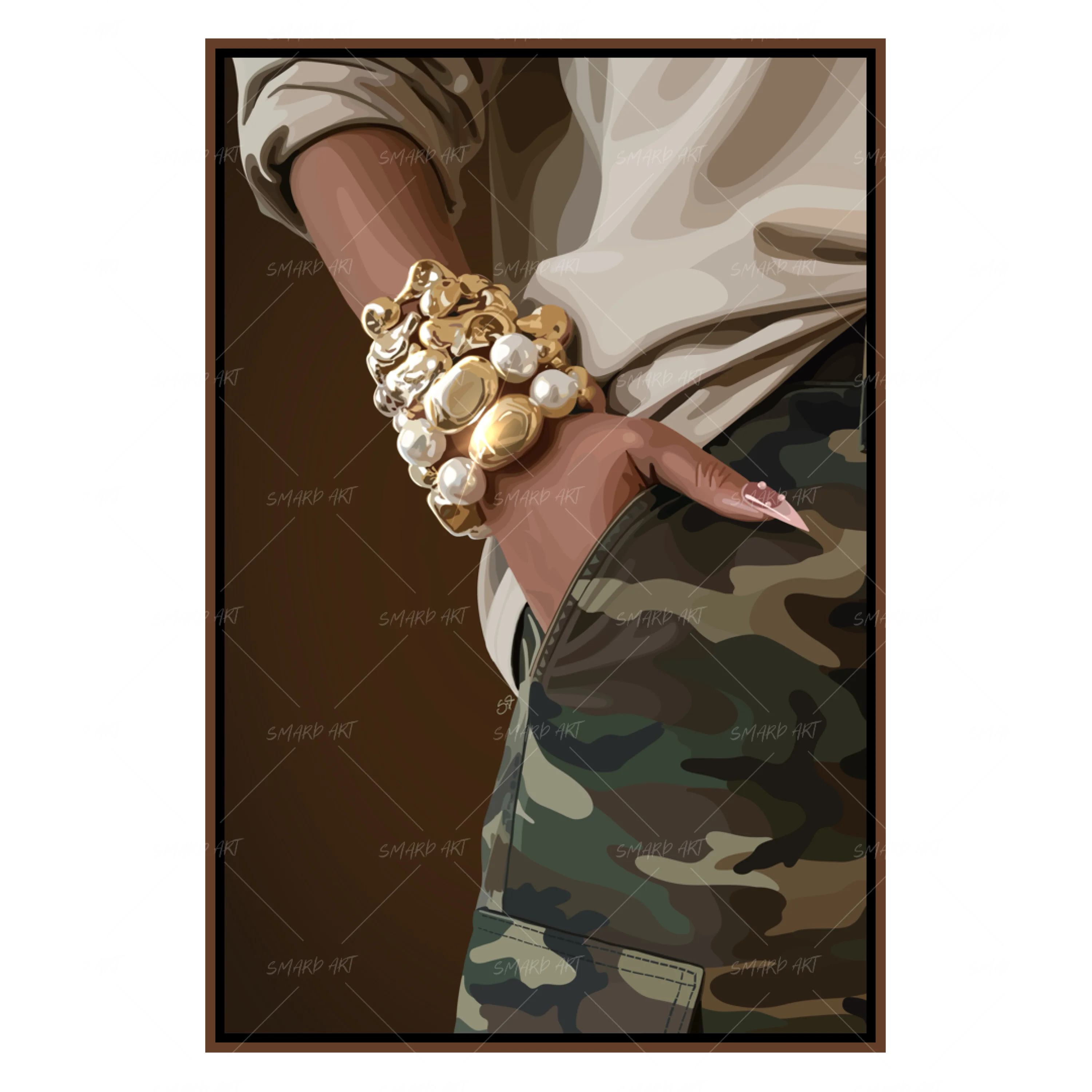 Pocket Drip-wall art print featuring decorative artistic design suitable for living rooms, offices, and schools by SmardArt. Elevate your space with Black wall art that speaks to culture, identity, and creativity. At Smard, we celebrate artistry made with melanin, bringing powerful and inspiring designs to life.