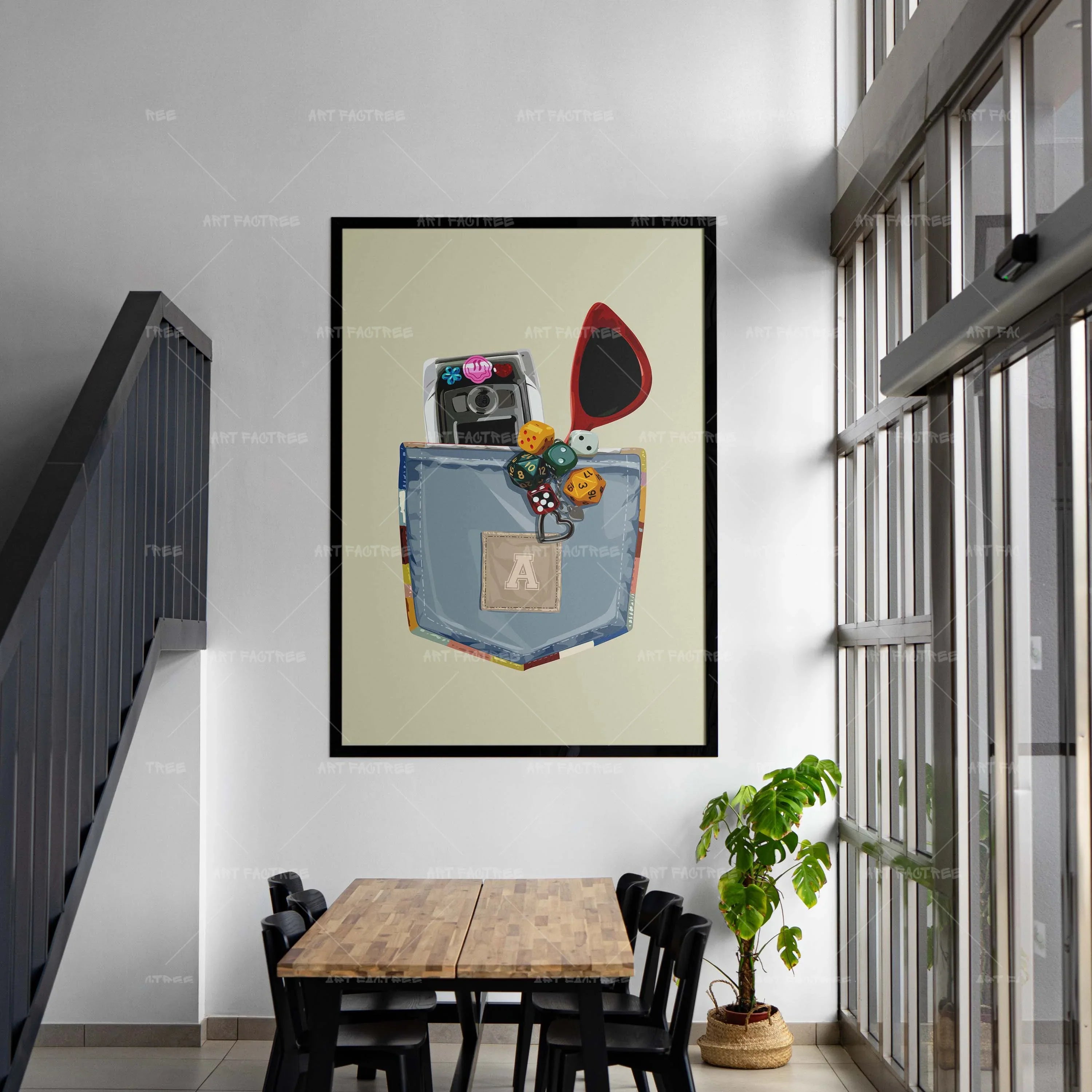 Pocket Set (Smard X Anaya)-wall art print featuring decorative artistic design suitable for living rooms, offices, and schools by SmardArt. Elevate your space with Black wall art that speaks to culture, identity, and creativity. At Smard, we celebrate artistry made with melanin, bringing powerful and inspiring designs to life.