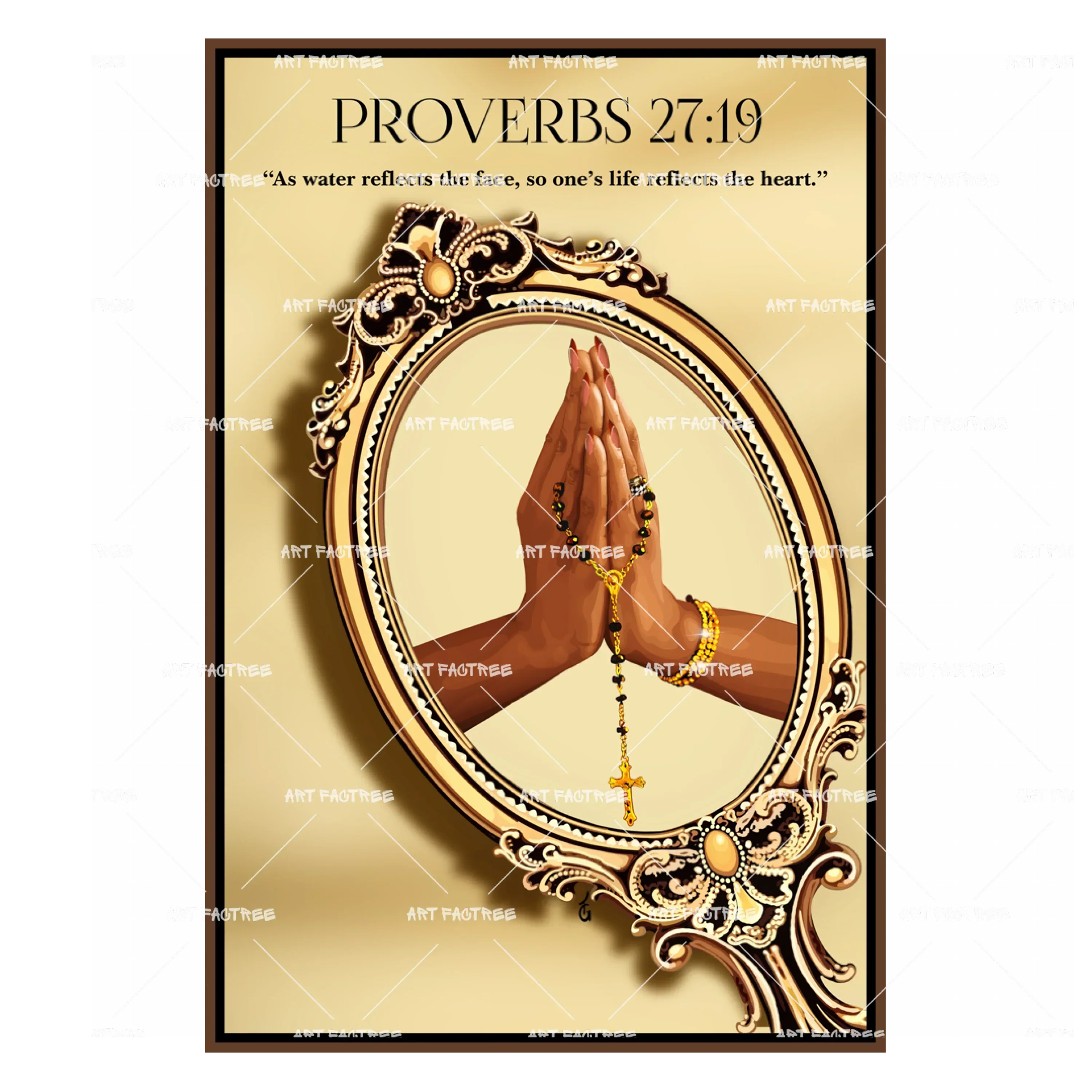 Proverbs 27:19 (Smard X Anaya)-wall art print featuring decorative artistic design suitable for living rooms, offices, and schools by SmardArt. Elevate your space with Black wall art that speaks to culture, identity, and creativity. At Smard, we celebrate artistry made with melanin, bringing powerful and inspiring designs to life.