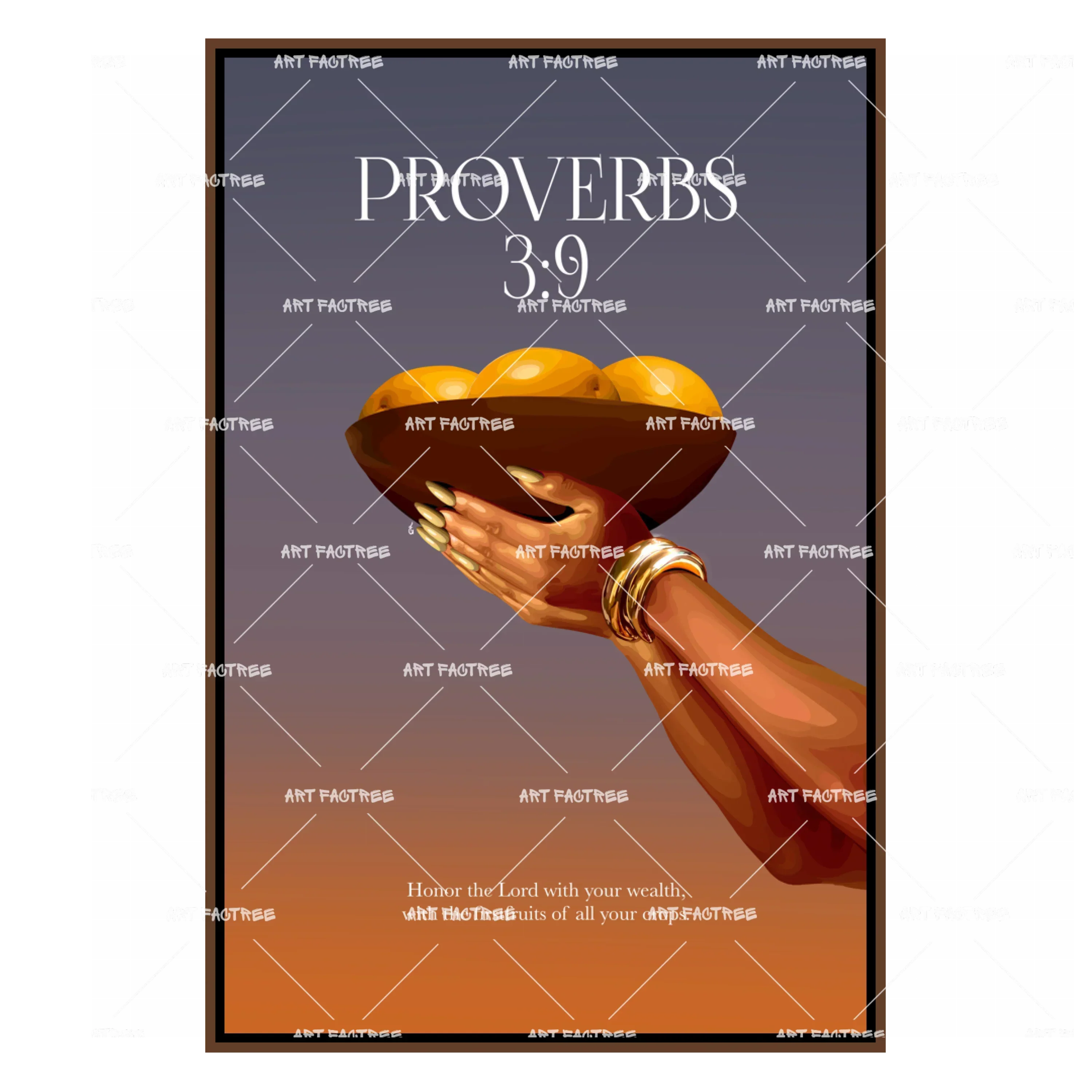 Proverbs 3:9 (Smard X Anaya)-wall art print featuring decorative artistic design suitable for living rooms, offices, and schools by SmardArt. Elevate your space with Black wall art that speaks to culture, identity, and creativity. At Smard, we celebrate artistry made with melanin, bringing powerful and inspiring designs to life.
