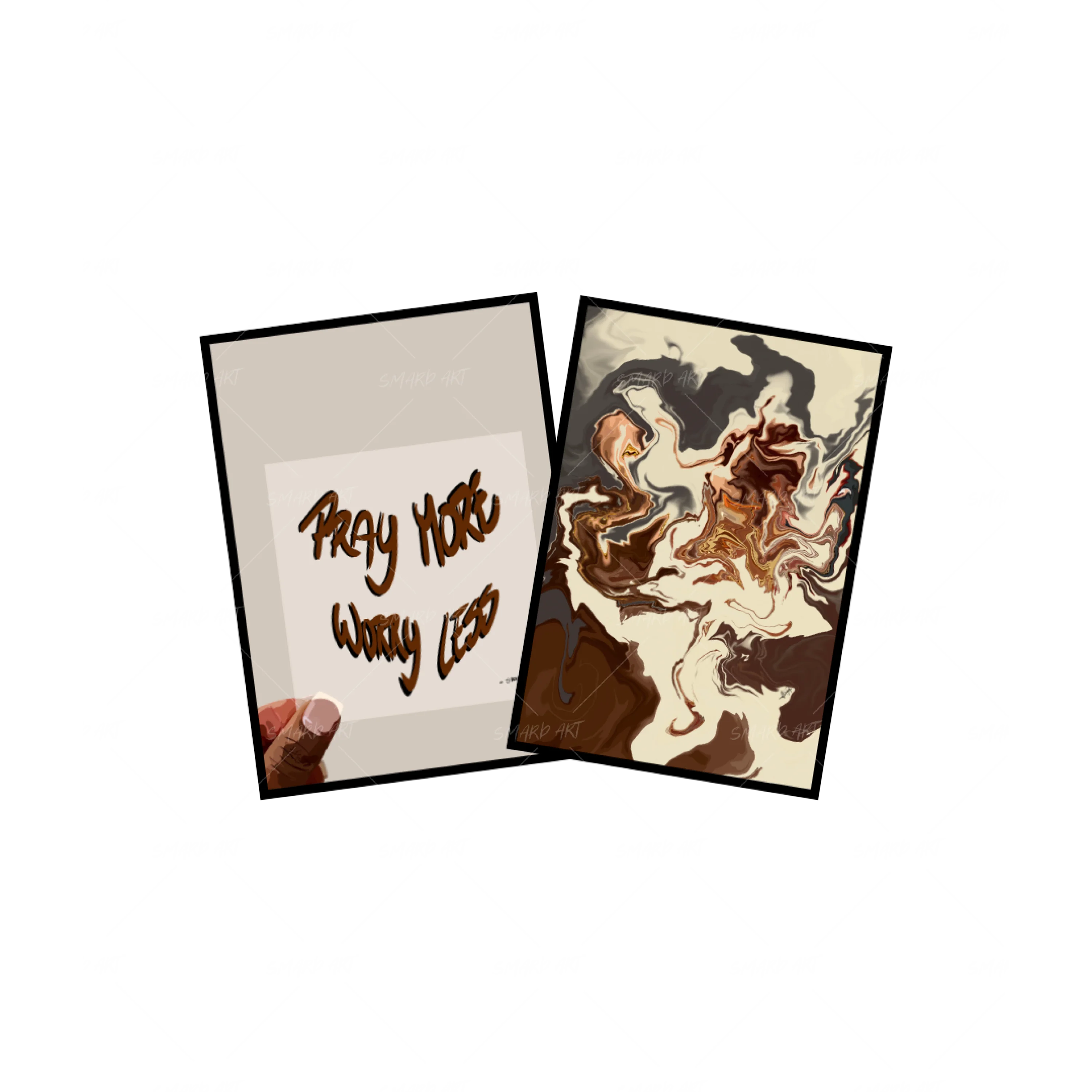Art Print Bundle : Pray More + Freedom-wall art print featuring decorative artistic design suitable for living rooms, offices, and schools by SmardArt. Elevate your space with Black wall art that speaks to culture, identity, and creativity. At Smard, we celebrate artistry made with melanin, bringing powerful and inspiring designs to life.