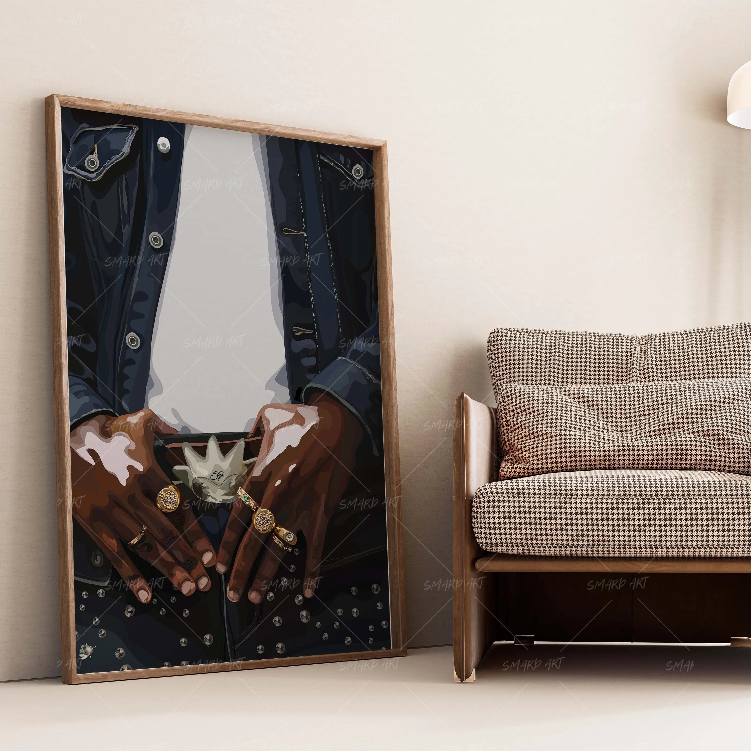 Rocked Out-wall art print featuring decorative artistic design suitable for living rooms, offices, and schools by SmardArt. Elevate your space with Black wall art that speaks to culture, identity, and creativity. At Smard, we celebrate artistry made with melanin, bringing powerful and inspiring designs to life.
