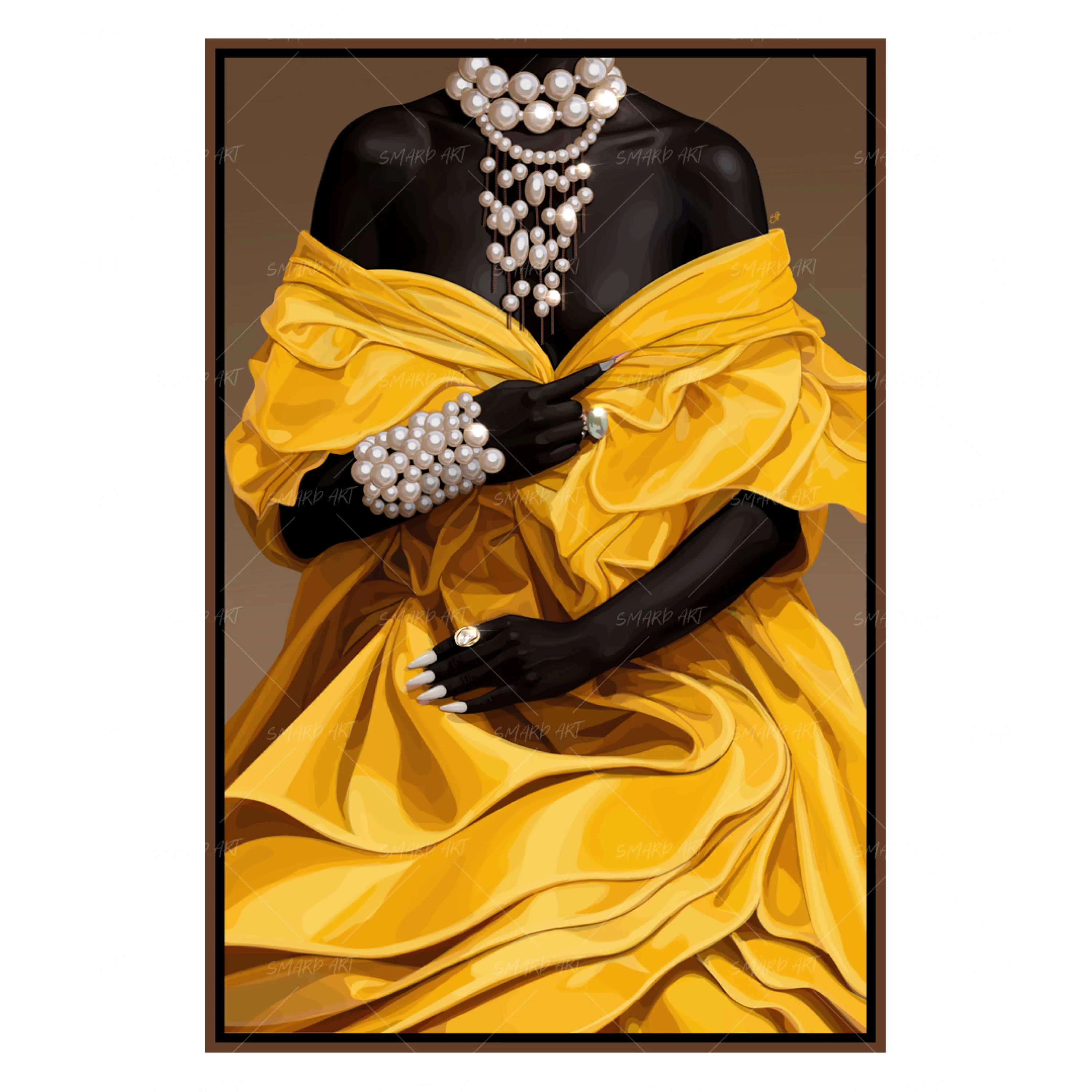 Rooted Regal-wall art print featuring decorative artistic design suitable for living rooms, offices, and schools by SmardArt. Elevate your space with Black wall art that speaks to culture, identity, and creativity. At Smard, we celebrate artistry made with melanin, bringing powerful and inspiring designs to life.