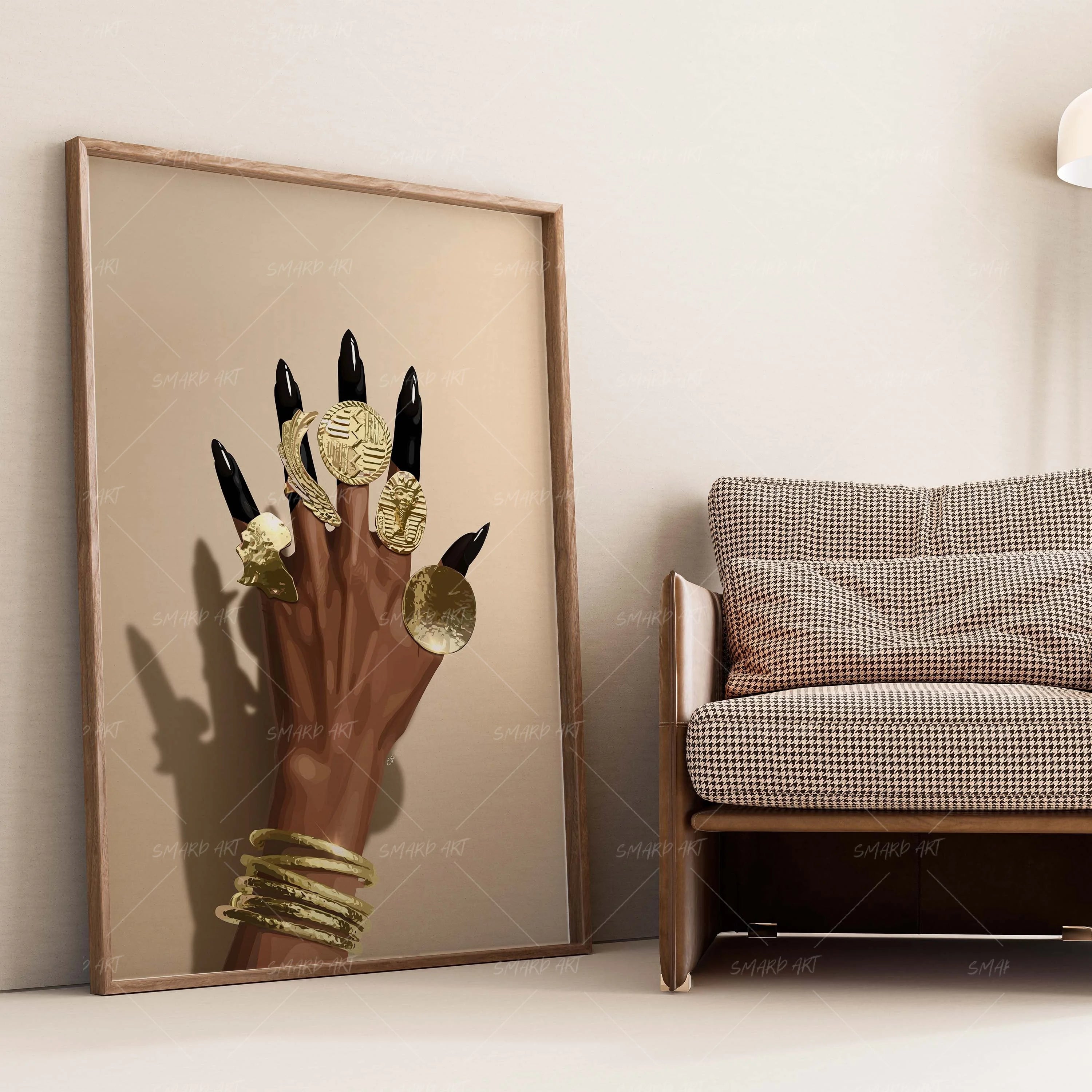 Rooted Shine-wall art print featuring decorative artistic design suitable for living rooms, offices, and schools by SmardArt. Elevate your space with Black wall art that speaks to culture, identity, and creativity. At Smard, we celebrate artistry made with melanin, bringing powerful and inspiring designs to life.