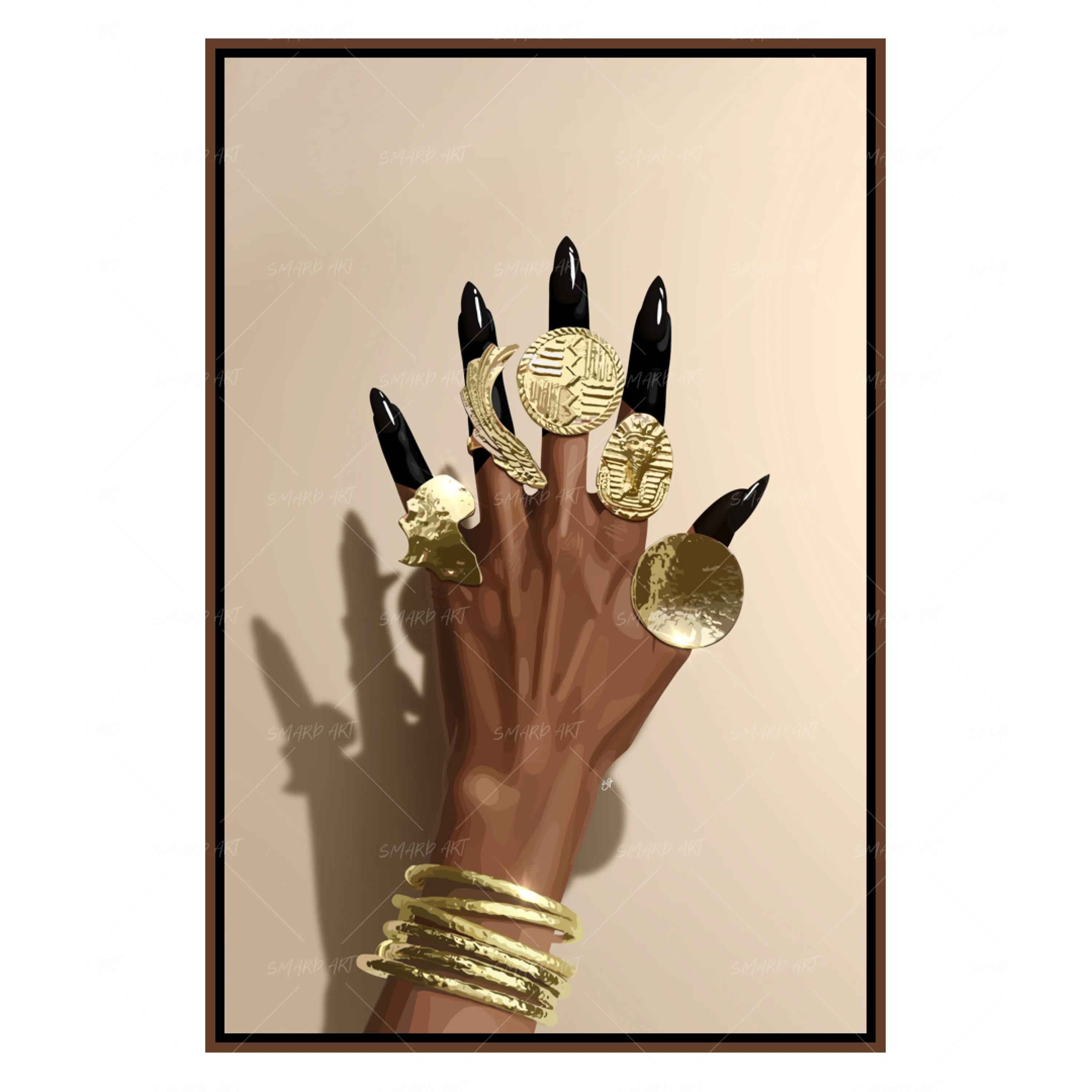 Rooted Shine-wall art print featuring decorative artistic design suitable for living rooms, offices, and schools by SmardArt. Elevate your space with Black wall art that speaks to culture, identity, and creativity. At Smard, we celebrate artistry made with melanin, bringing powerful and inspiring designs to life.