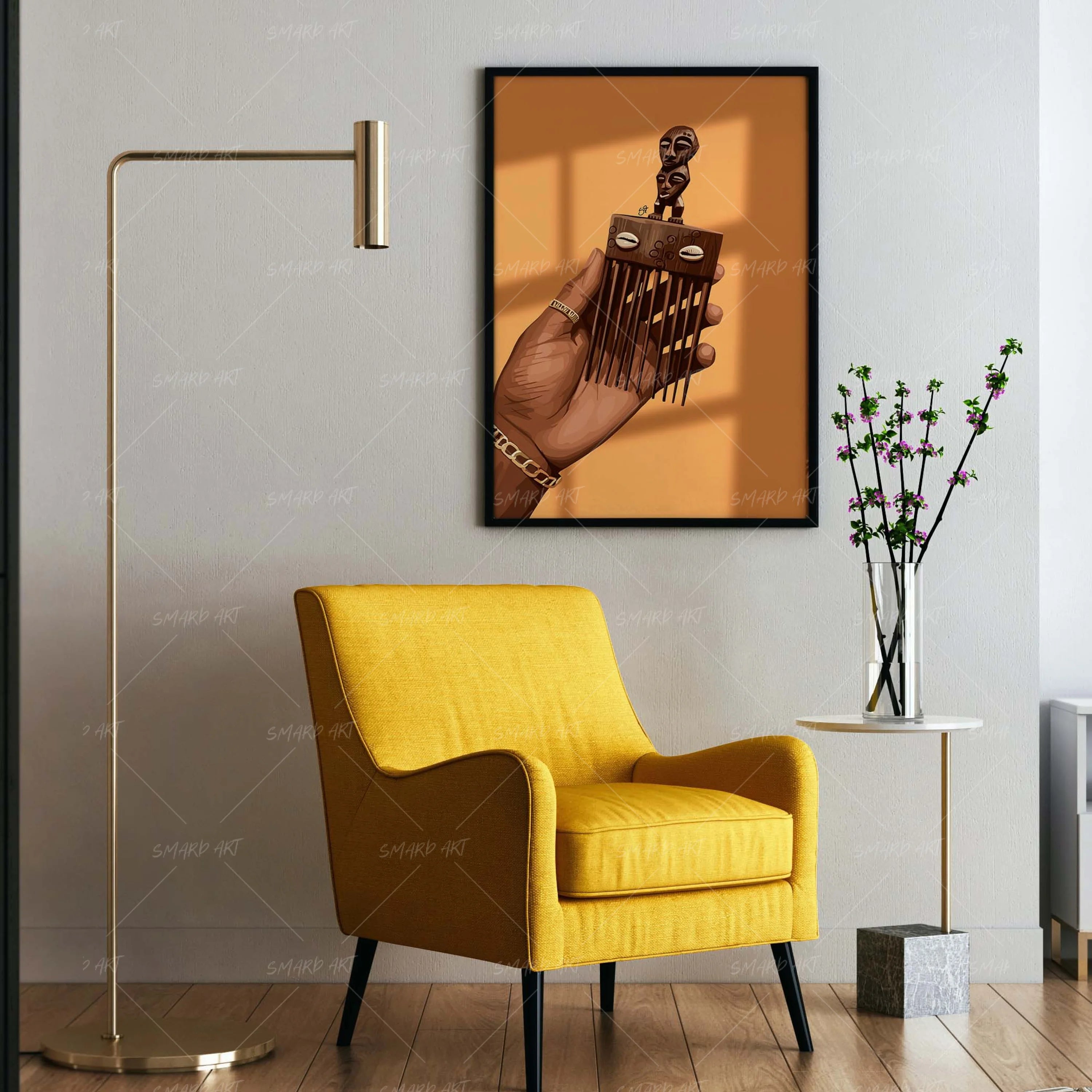Root Tool-wall art print featuring decorative artistic design suitable for living rooms, offices, and schools by SmardArt. Elevate your space with Black wall art that speaks to culture, identity, and creativity. At Smard, we celebrate artistry made with melanin, bringing powerful and inspiring designs to life.