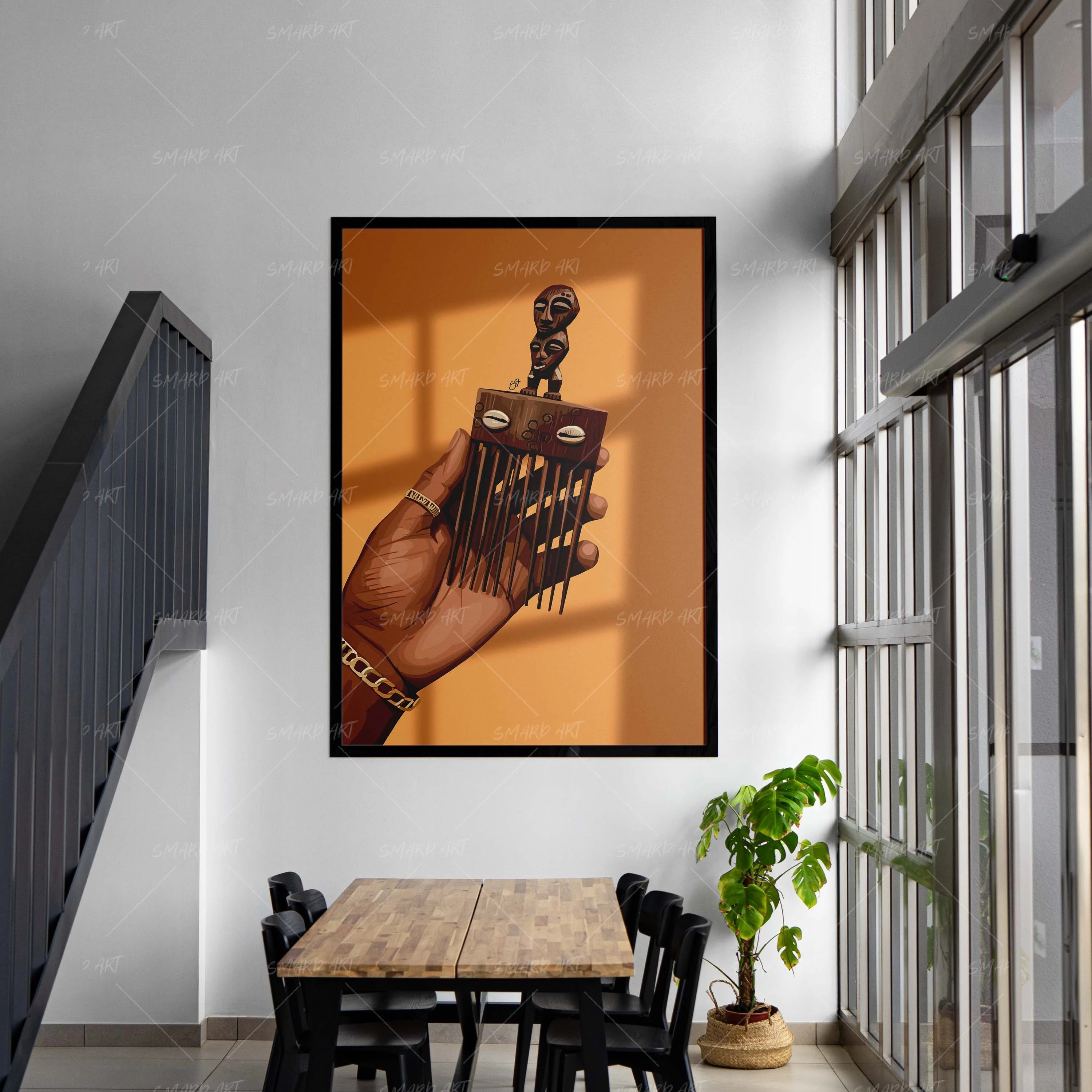 Root Tool-wall art print featuring decorative artistic design suitable for living rooms, offices, and schools by SmardArt. Elevate your space with Black wall art that speaks to culture, identity, and creativity. At Smard, we celebrate artistry made with melanin, bringing powerful and inspiring designs to life.
