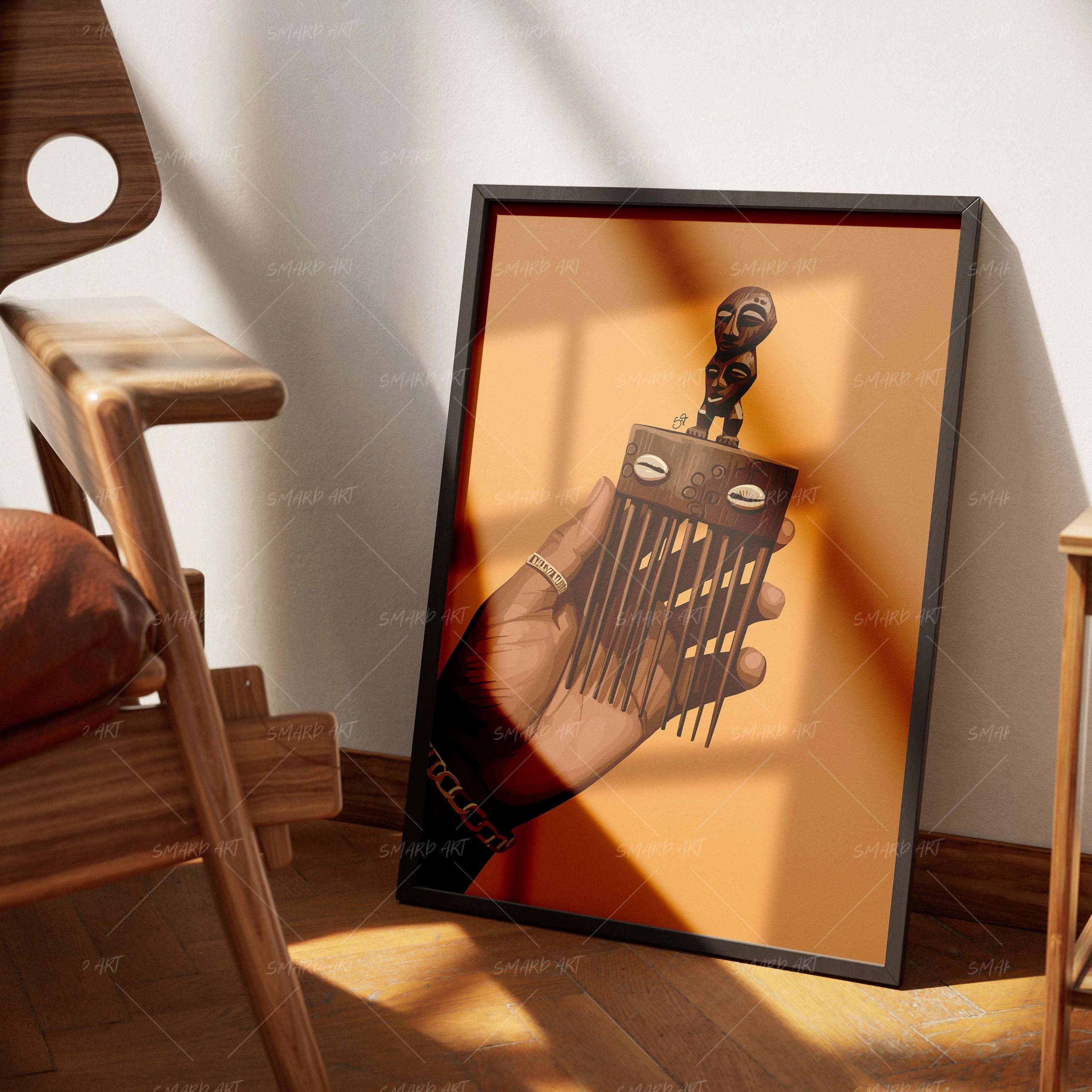 Root Tool-wall art print featuring decorative artistic design suitable for living rooms, offices, and schools by SmardArt. Elevate your space with Black wall art that speaks to culture, identity, and creativity. At Smard, we celebrate artistry made with melanin, bringing powerful and inspiring designs to life.