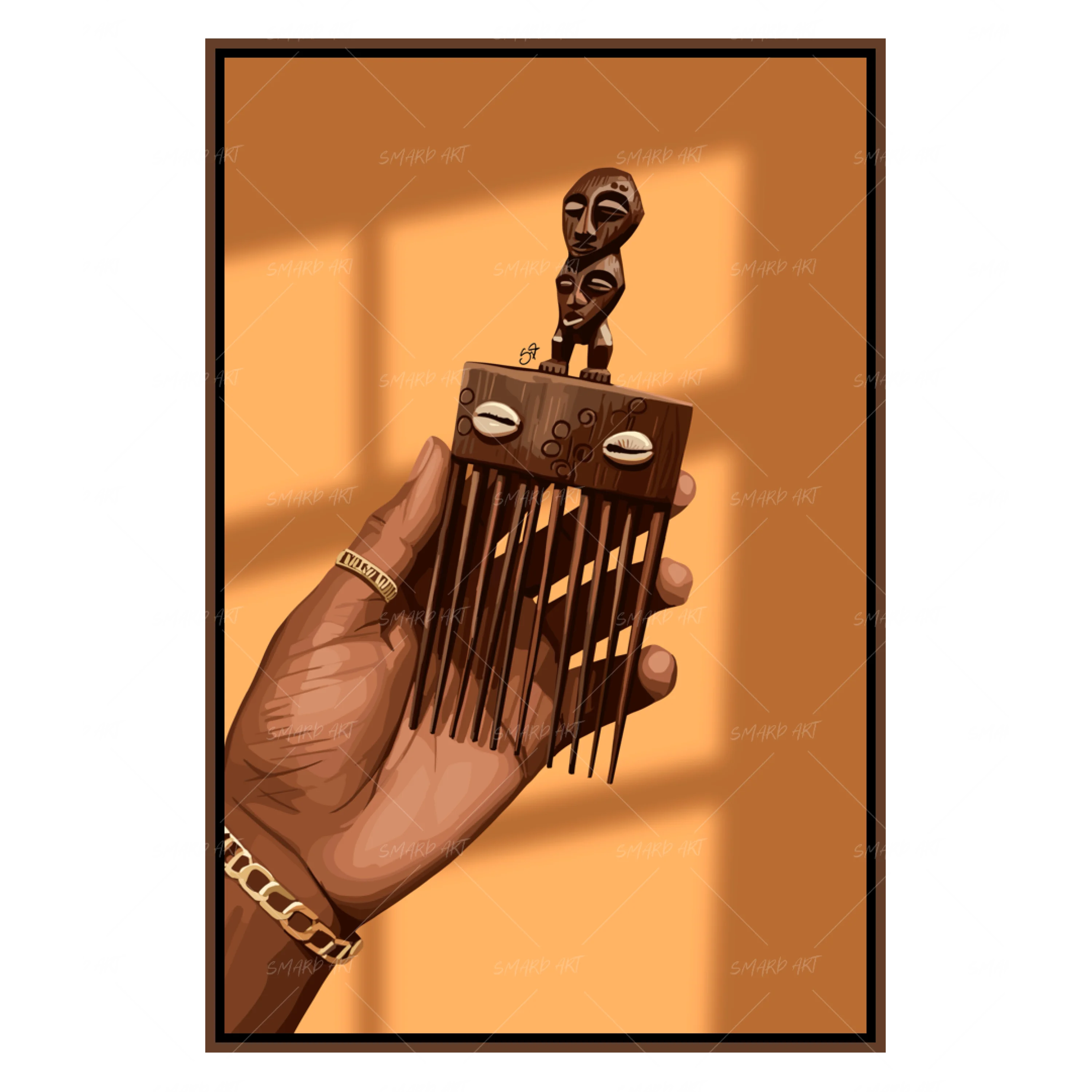 Root Tool-wall art print featuring decorative artistic design suitable for living rooms, offices, and schools by SmardArt. Elevate your space with Black wall art that speaks to culture, identity, and creativity. At Smard, we celebrate artistry made with melanin, bringing powerful and inspiring designs to life.