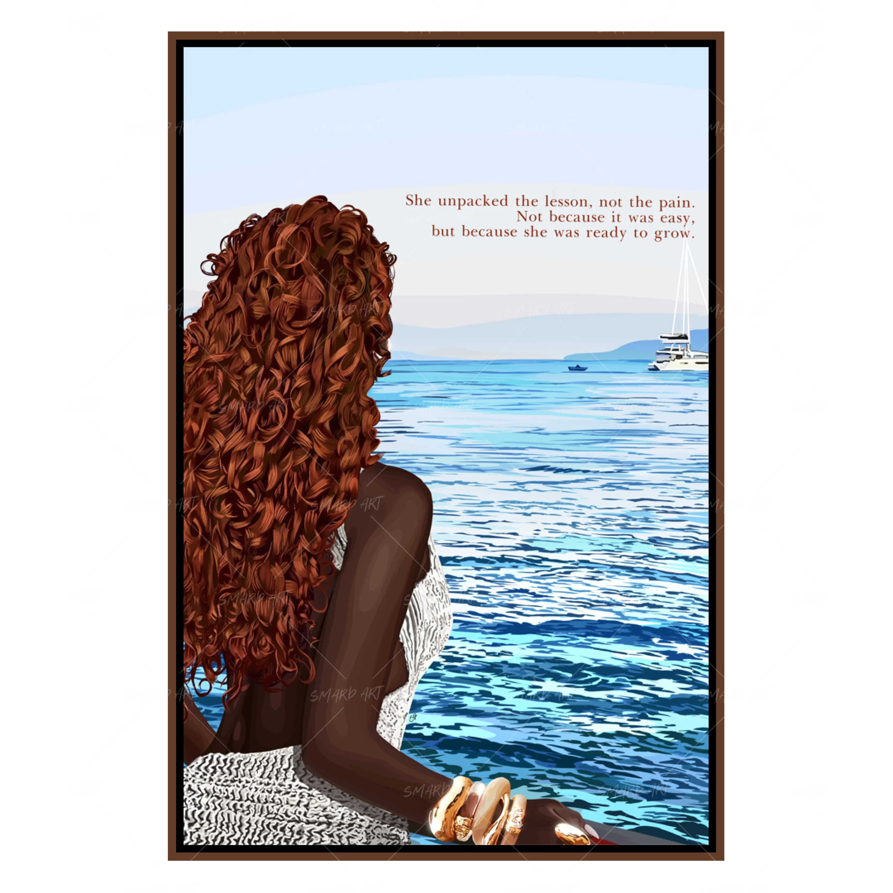 Ready To Grow-wall art print featuring decorative artistic design suitable for living rooms, offices, and schools by SmardArt. Elevate your space with Black wall art that speaks to culture, identity, and creativity. At Smard, we celebrate artistry made with melanin, bringing powerful and inspiring designs to life.