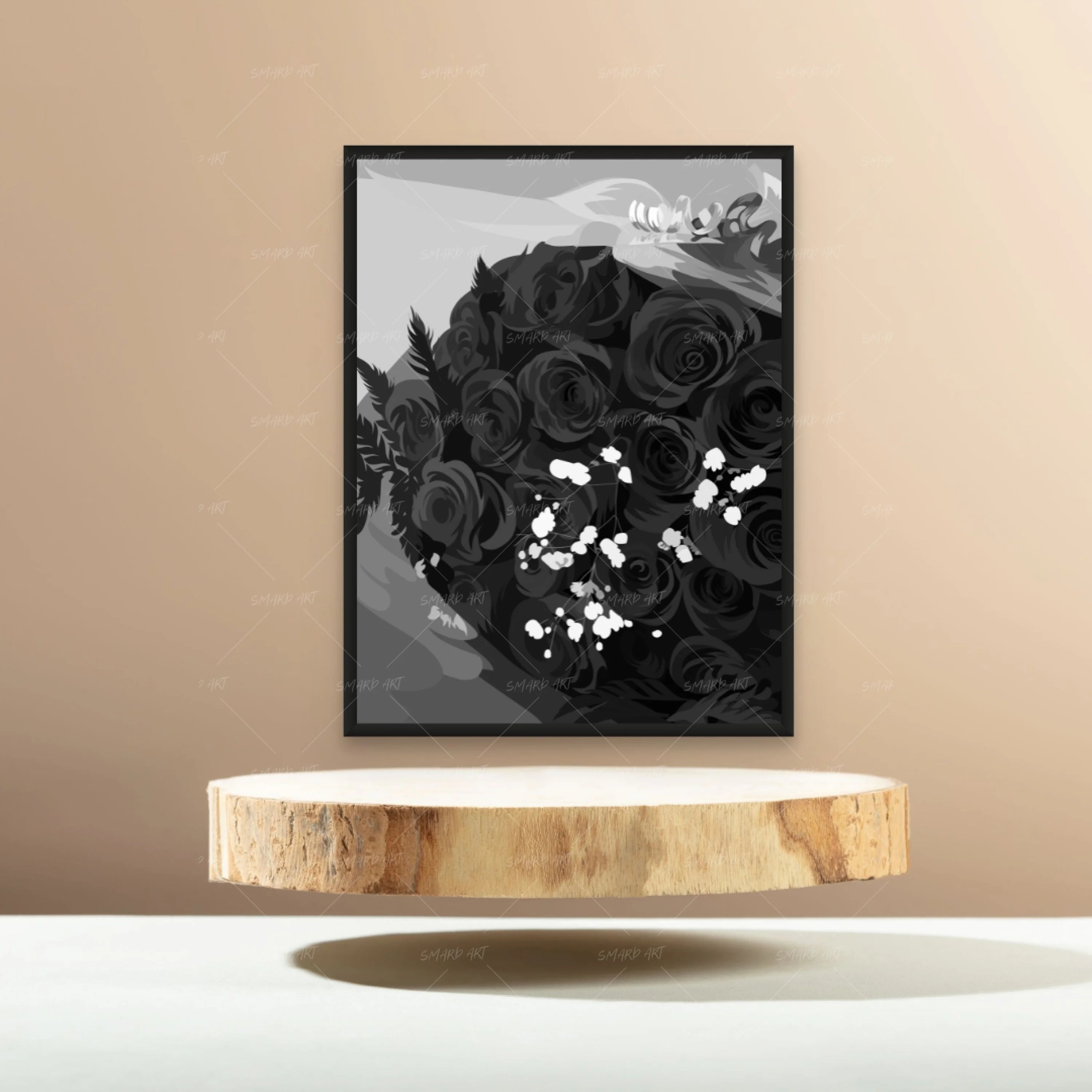 Red Roses B&W-Smard