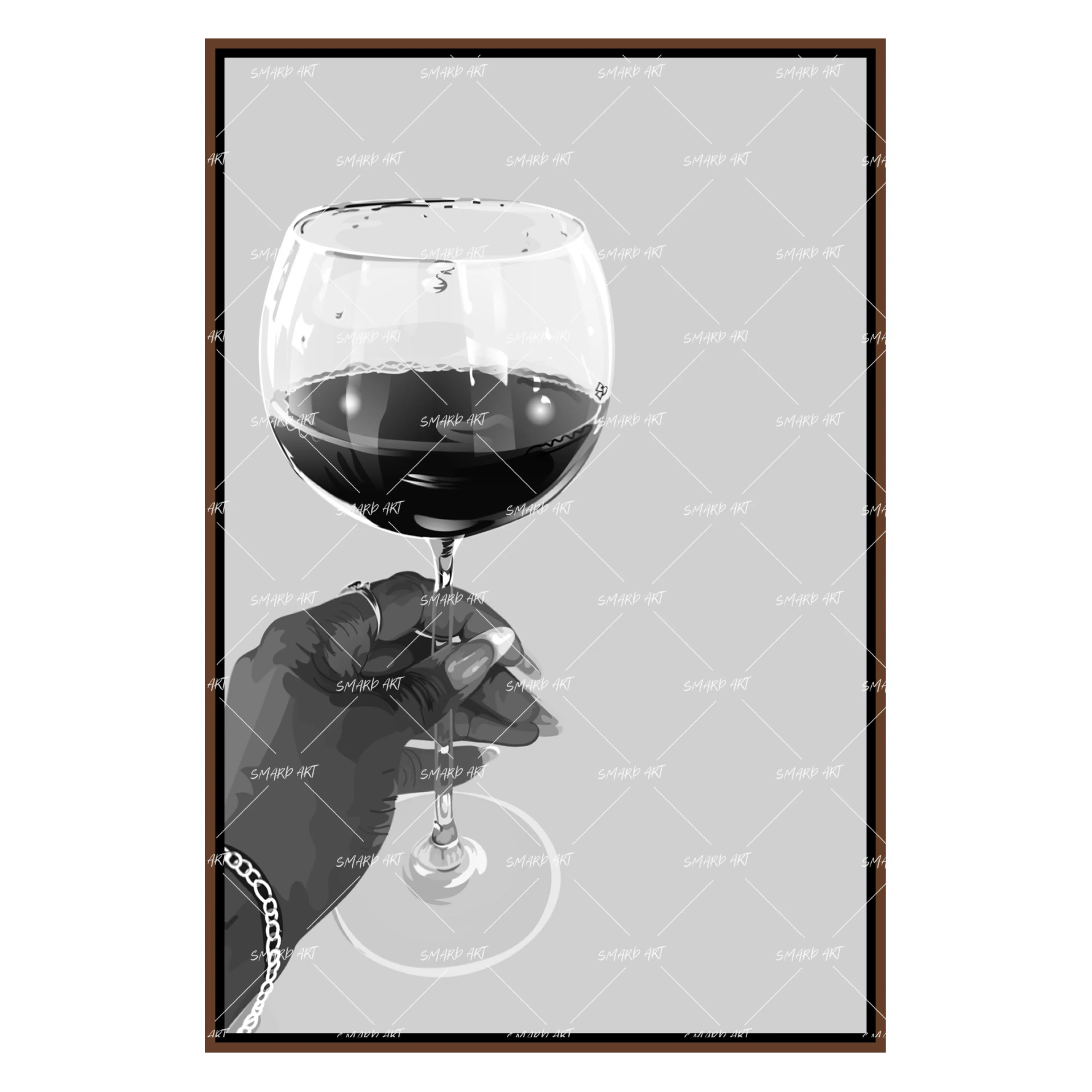 Red Wine (No Background) B&W-Smard
