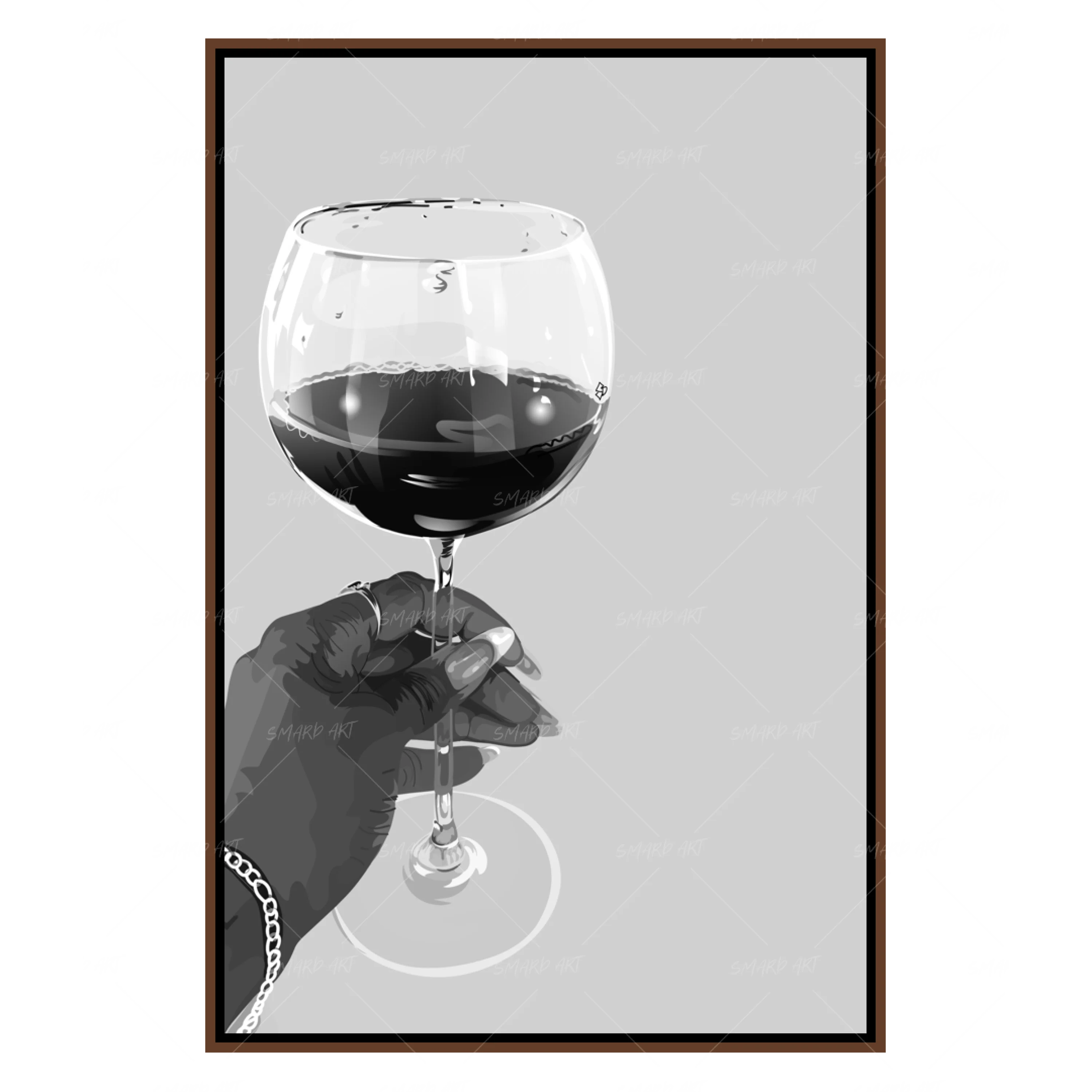 Red Wine (No Background) B&W-Smard