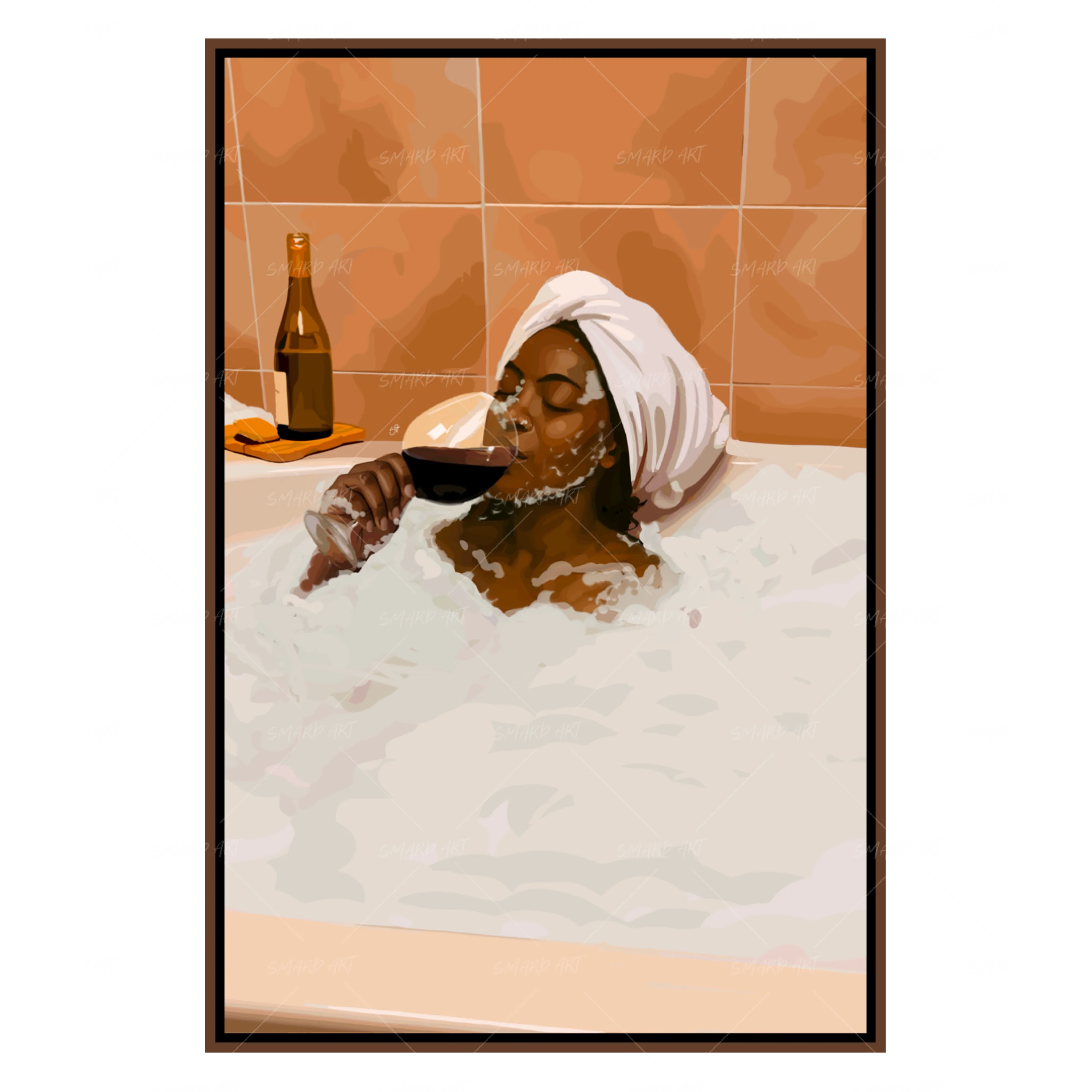 Relax-wall art print featuring decorative artistic design suitable for living rooms, offices, and schools by SmardArt. Elevate your space with Black wall art that speaks to culture, identity, and creativity. At Smard, we celebrate artistry made with melanin, bringing powerful and inspiring designs to life.