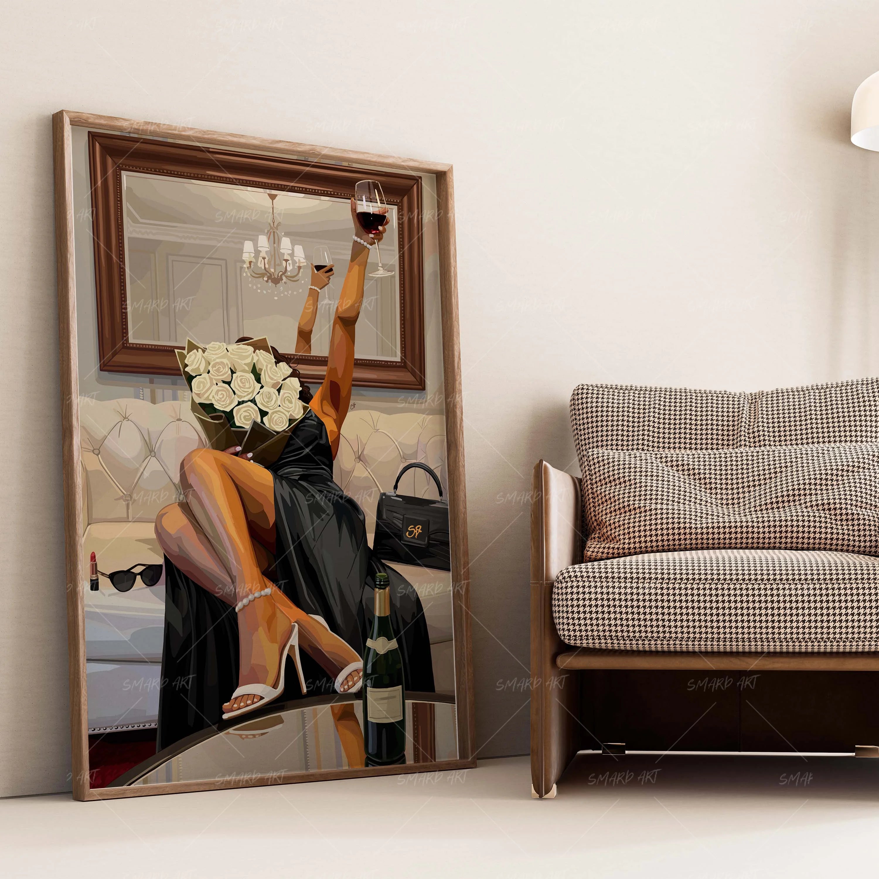 Romanticizing My Life-wall art print featuring decorative artistic design suitable for living rooms, offices, and schools by SmardArt. Elevate your space with Black wall art that speaks to culture, identity, and creativity. At Smard, we celebrate artistry made with melanin, bringing powerful and inspiring designs to life.