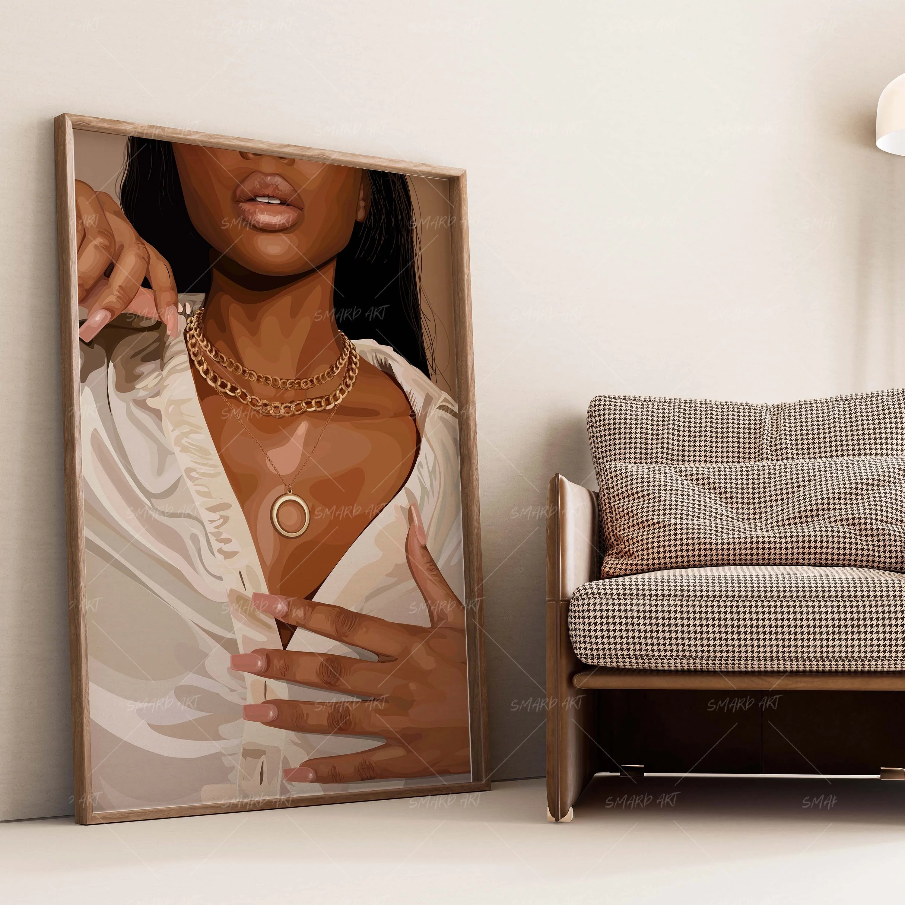 Satin Touch-wall art print featuring decorative artistic design suitable for living rooms, offices, and schools by SmardArt. Elevate your space with Black wall art that speaks to culture, identity, and creativity. At Smard, we celebrate artistry made with melanin, bringing powerful and inspiring designs to life.